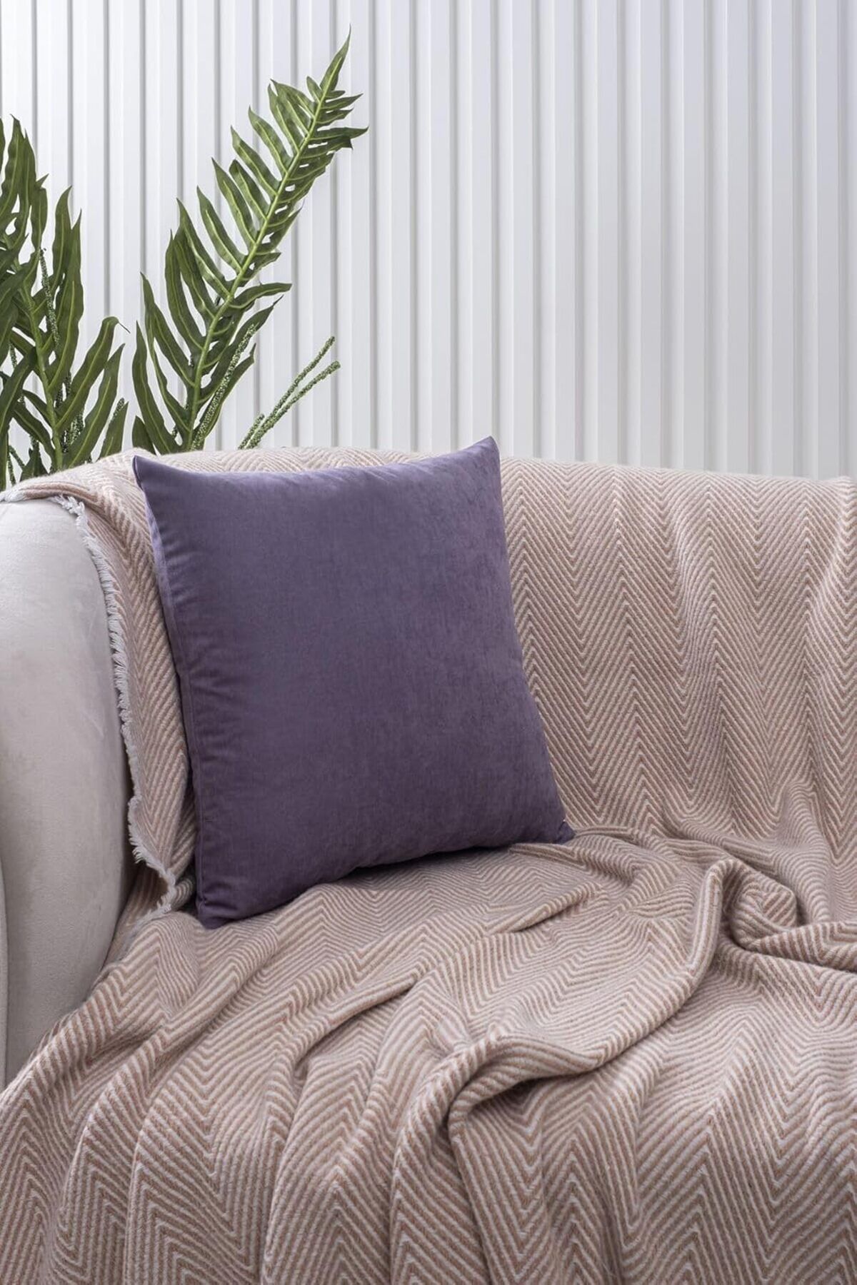 STOREMAX htpshopmx HOME Lila Sade Panorama Kırlent Kılıfı Çok Farklı Renk Seçeneğiyle, 40 x 40 strhtt