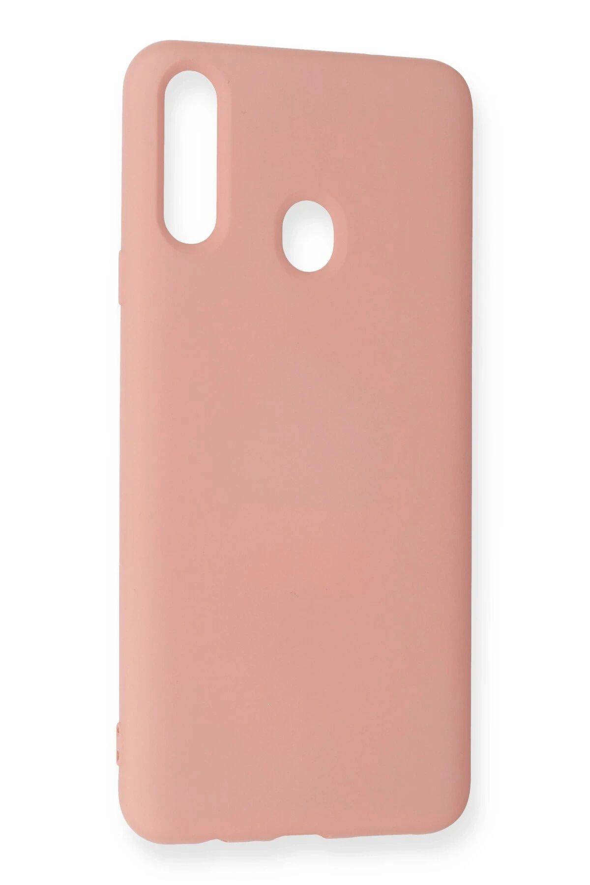 NewFace Galaxy A20S Uyumlu Kılıf Nano içi Kadife Silikon - Pudra BSTMY