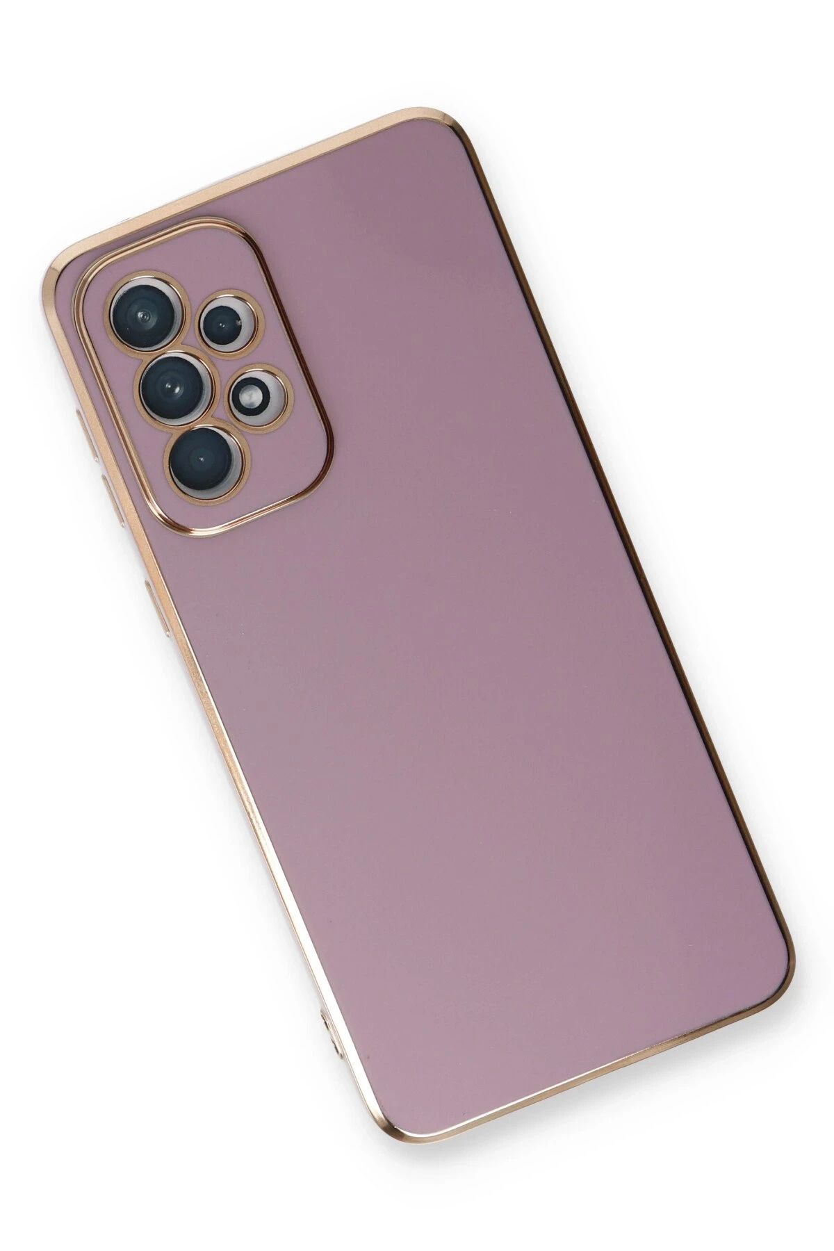 NewFace Samsung Galaxy A53 5G Kılıf Volet Silikon - Mor SVLRS