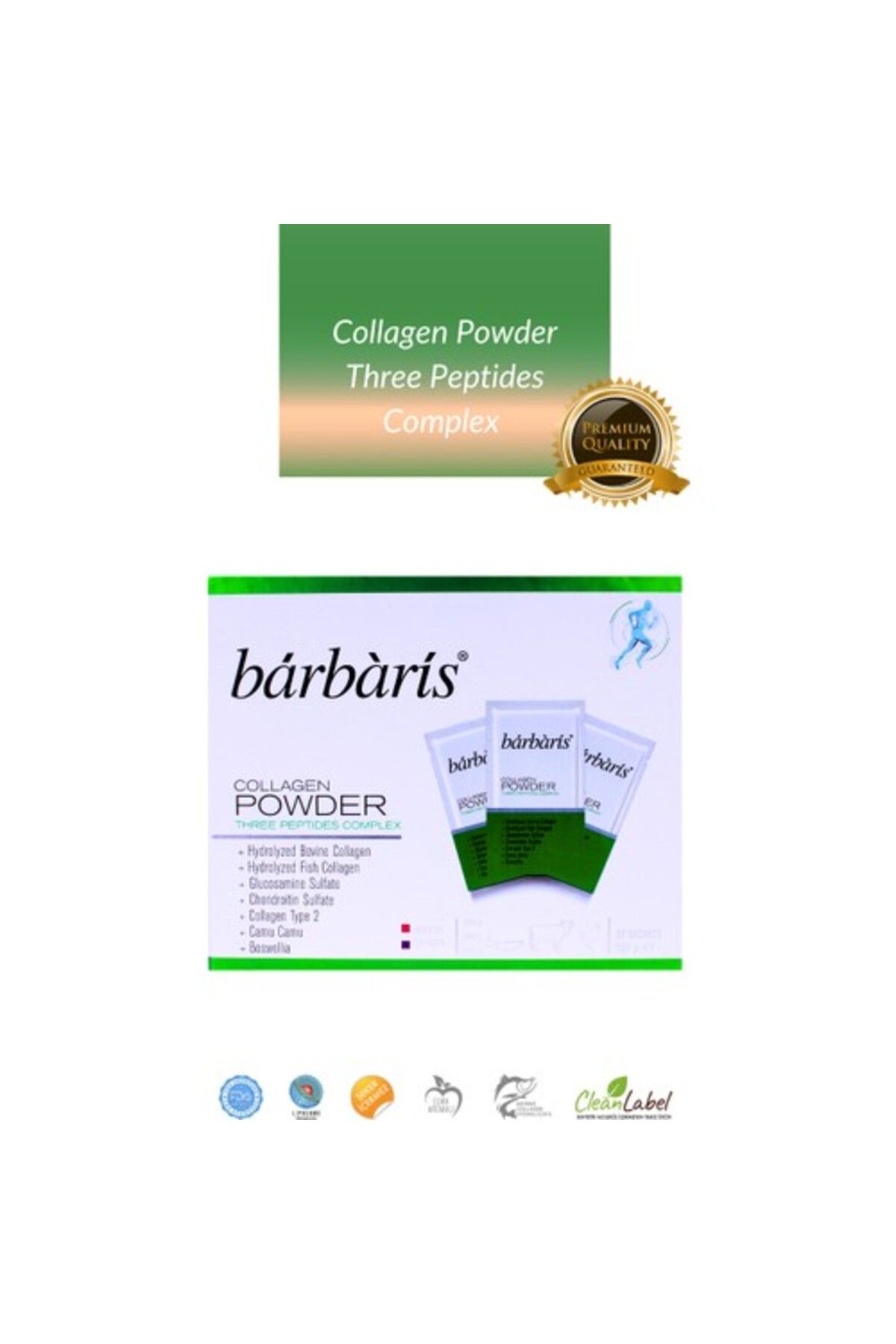 Barbaris Kolajen Powder Three Peptides Complex 30 Saşe + Shaker