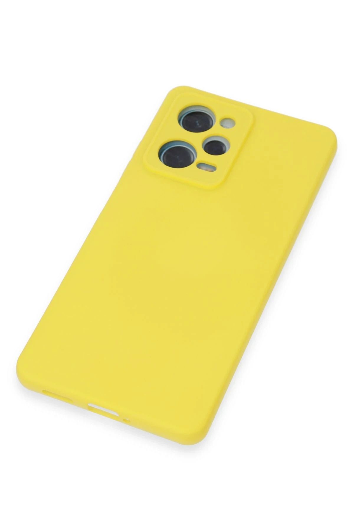 NewFace Xiaomi Redmi Note 12 Pro 5G Uyumlu Kılıf Nano içi Kadife Silikon - Sarı BSTMY