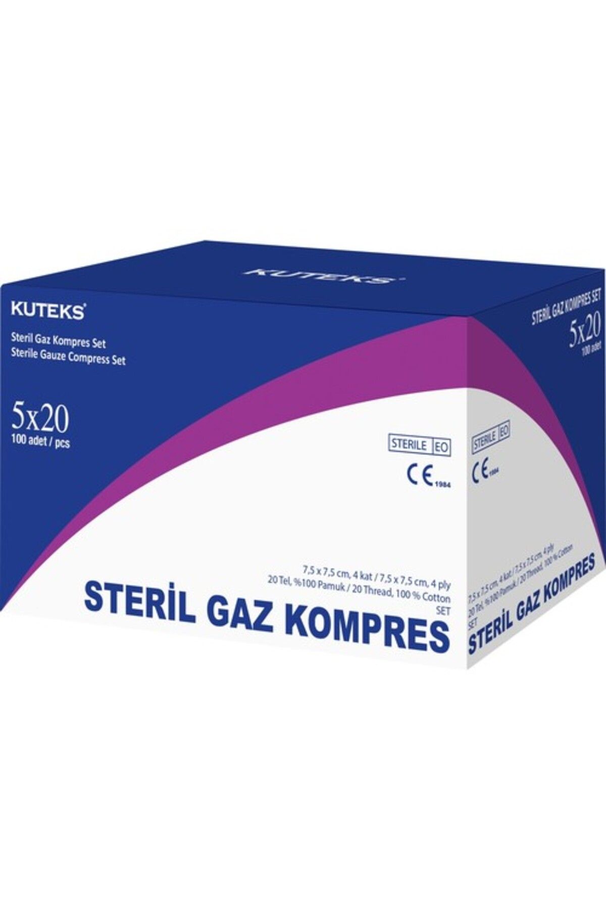 Kuteks Gaz Kompres 7.5*7.5 100'Lü