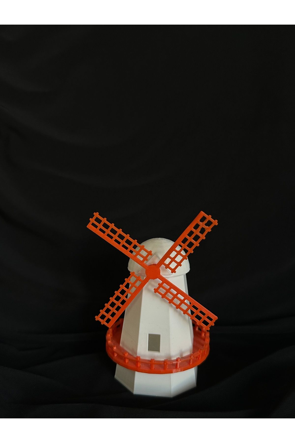 Minimal3D Dekoratif Yel Değirmeni Figürü - Renkli Masa ve Raf Süsü