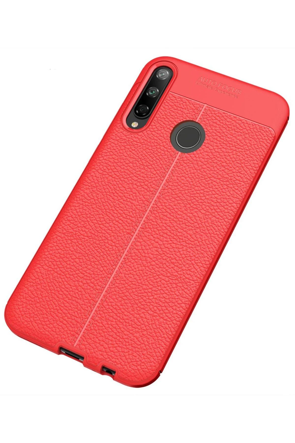 NewFace Huawei P40 Lite E Kılıf Auto Focus Kapak - Kırmızı NRMSA
