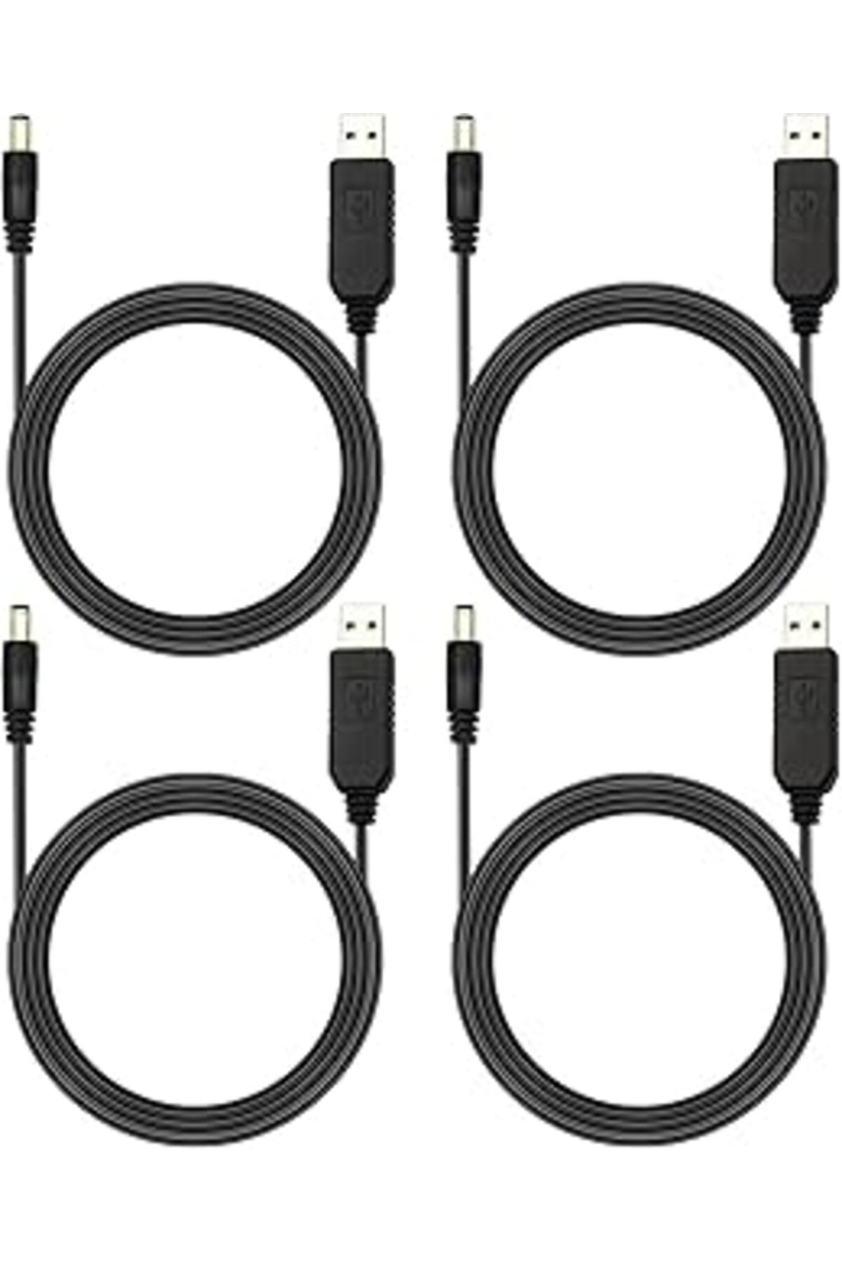 Pazarcan V Telesky 4 Paket Usb - Dc Güç Kablosu, 12 V Gücü Dönüştürülmesi Gereken Cihazlar Için 5,5 X 2,1 Mm