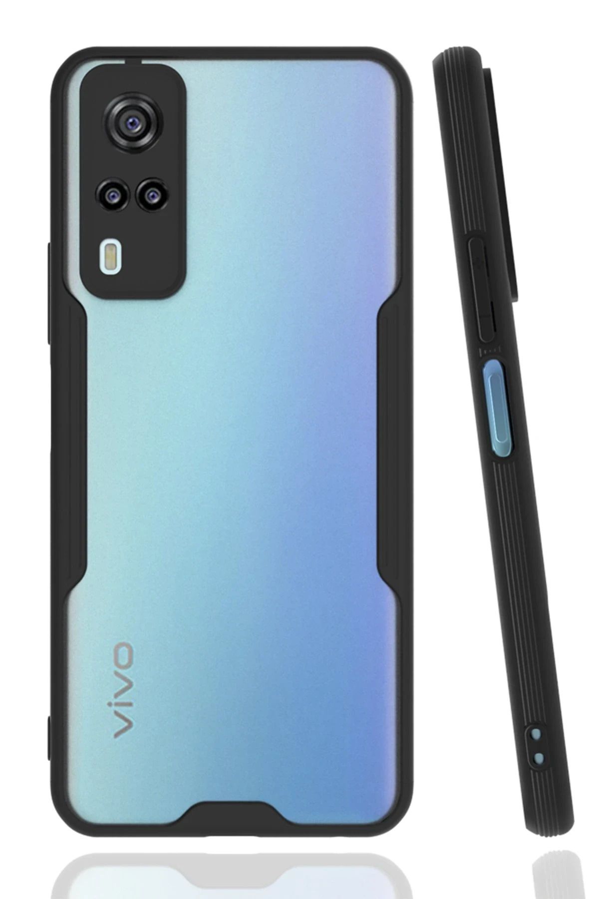 NewFace Vivo Y53S Kılıf Platin Silikon - Siyah BSTMY