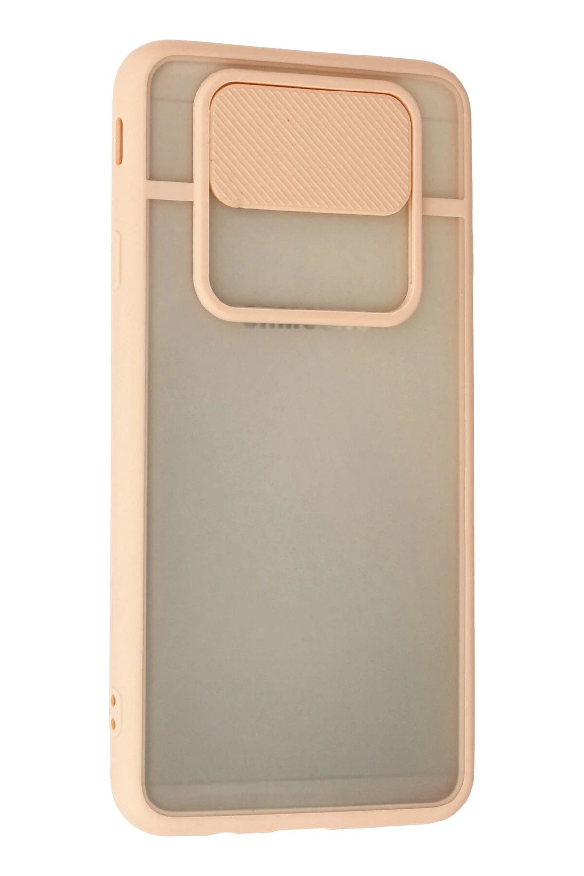 NewFace Samsung Galaxy J7 Prime Kılıf Palm Buzlu Kamera Sürgülü Silikon - Pembe BSTMY