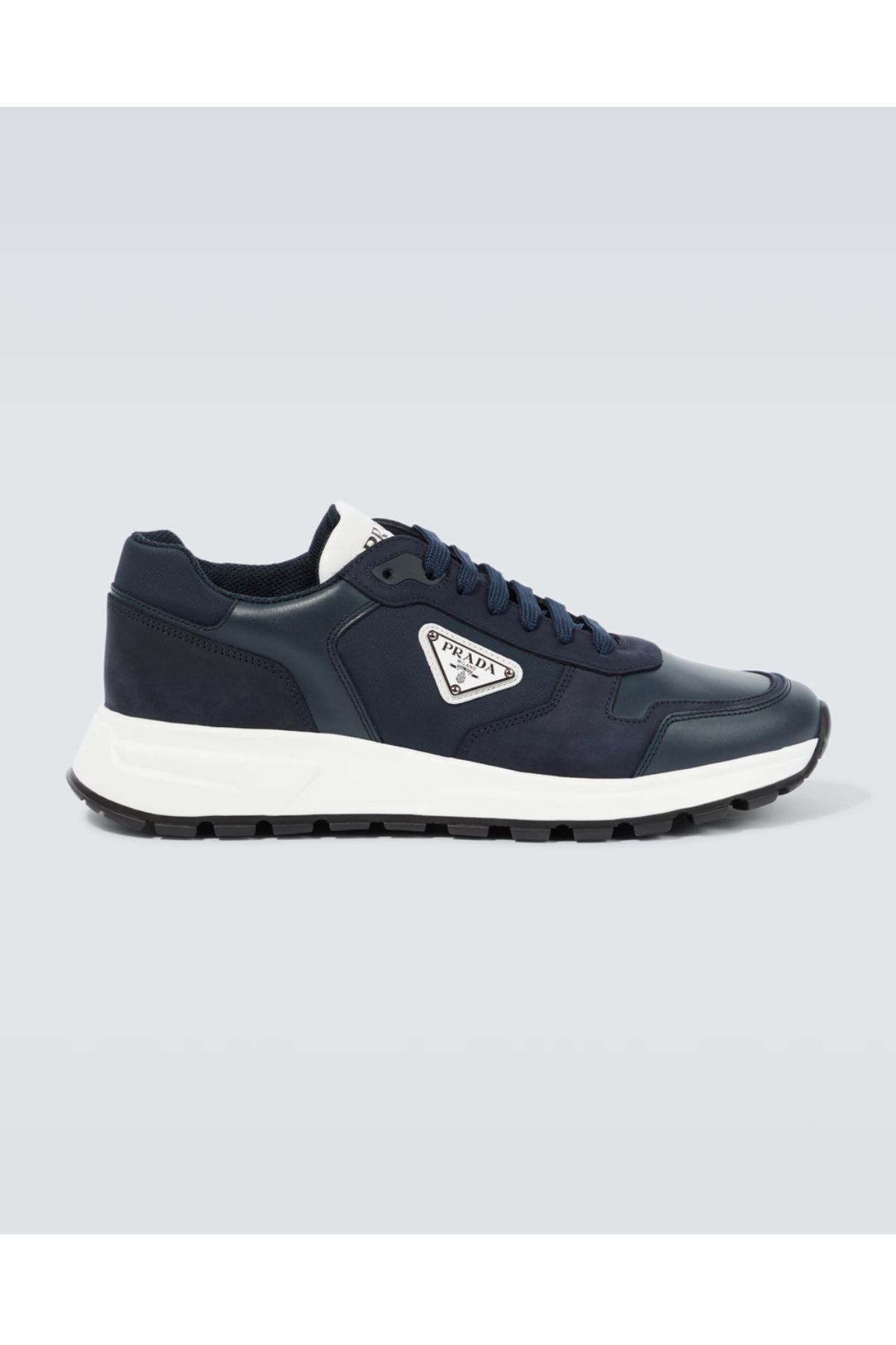 Prada Sport Logo leather-trimmed sneakers