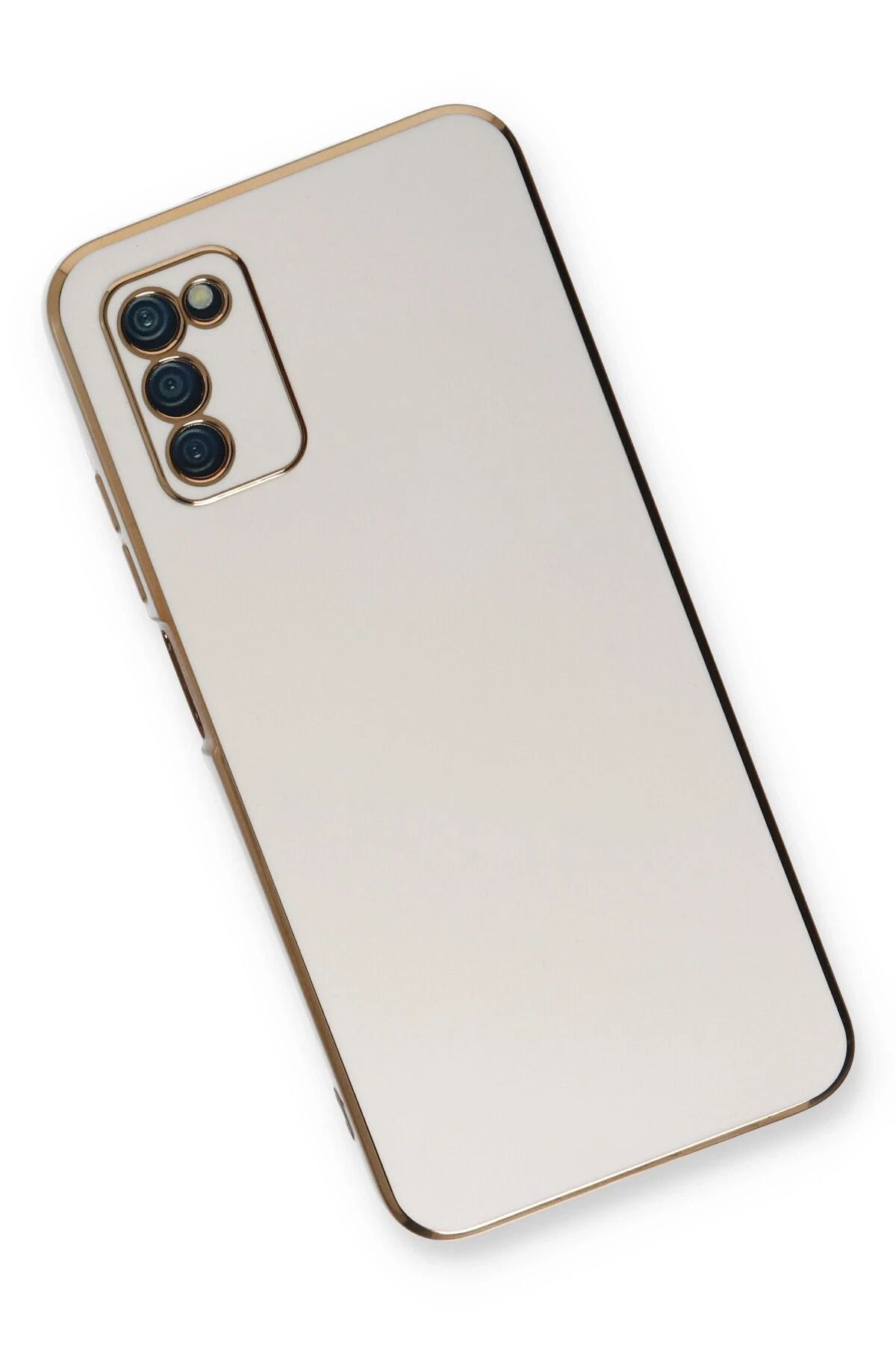 NewFace Samsung Galaxy A03S Kılıf Volet Silikon - Beyaz BSTMY