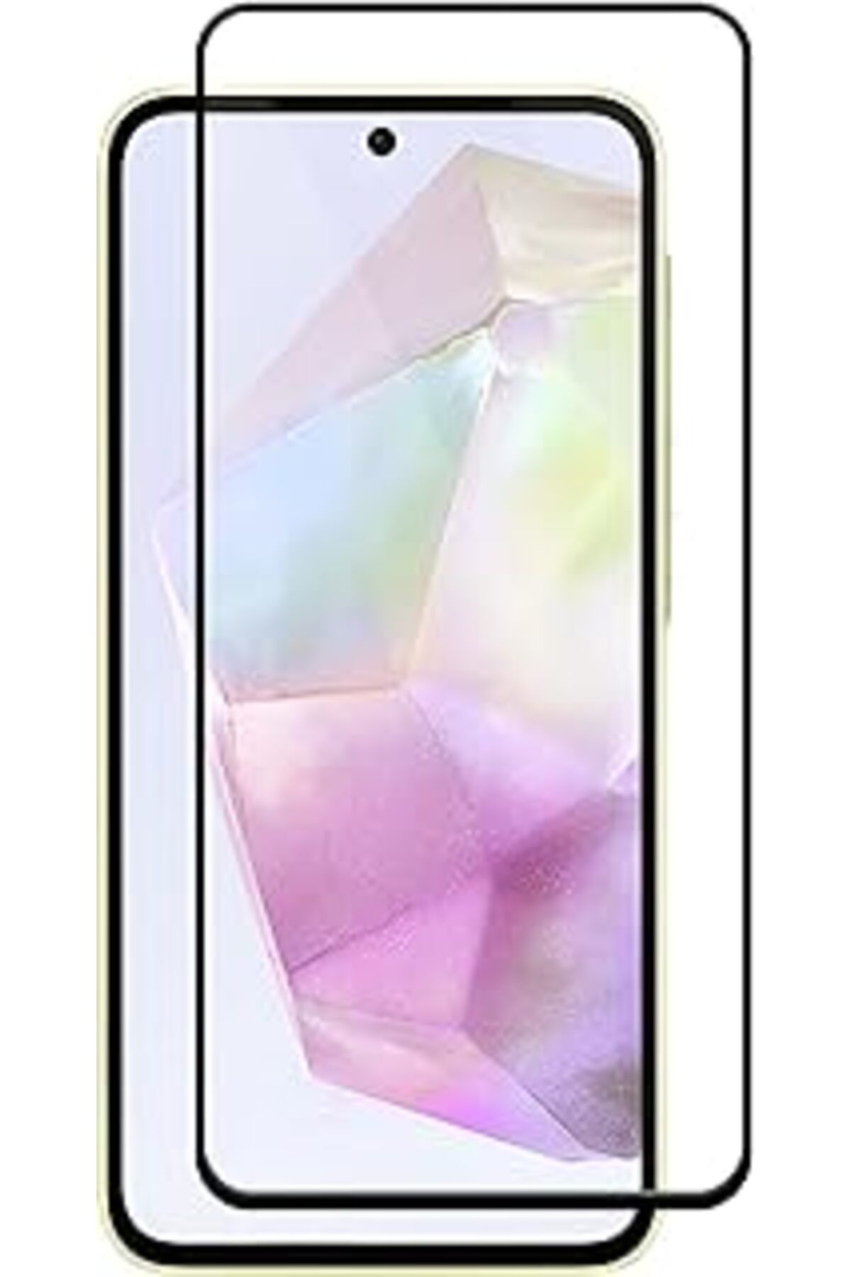 Pazarcan Teknoft Samsung Galaxy A35 İçin Ekstra Güçlü Tam Koruma Sağlayan 9H Sertliğinde Leke Ve Parmak İzi