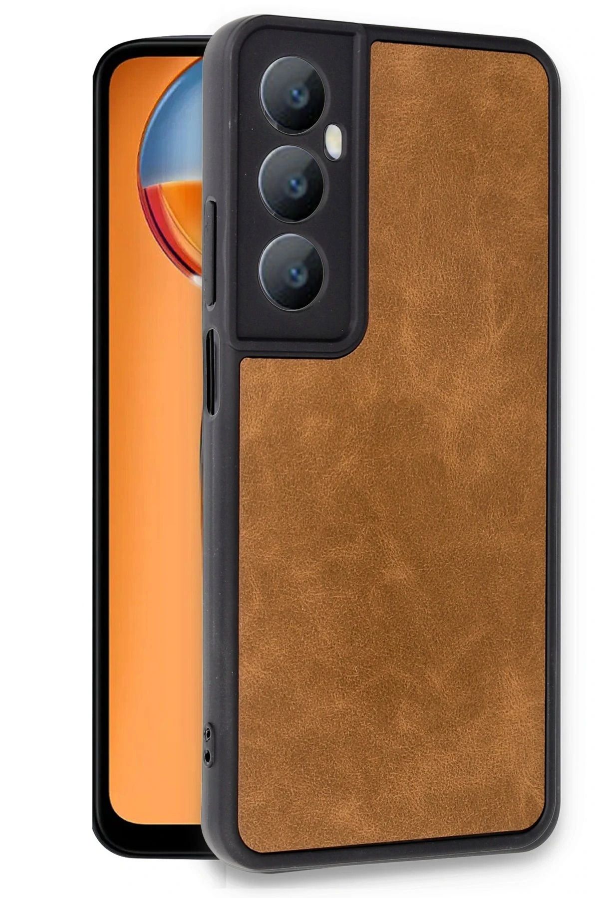 NewFace Realme C65 Kılıf Aras Deri Kapak - Taba BSTMY