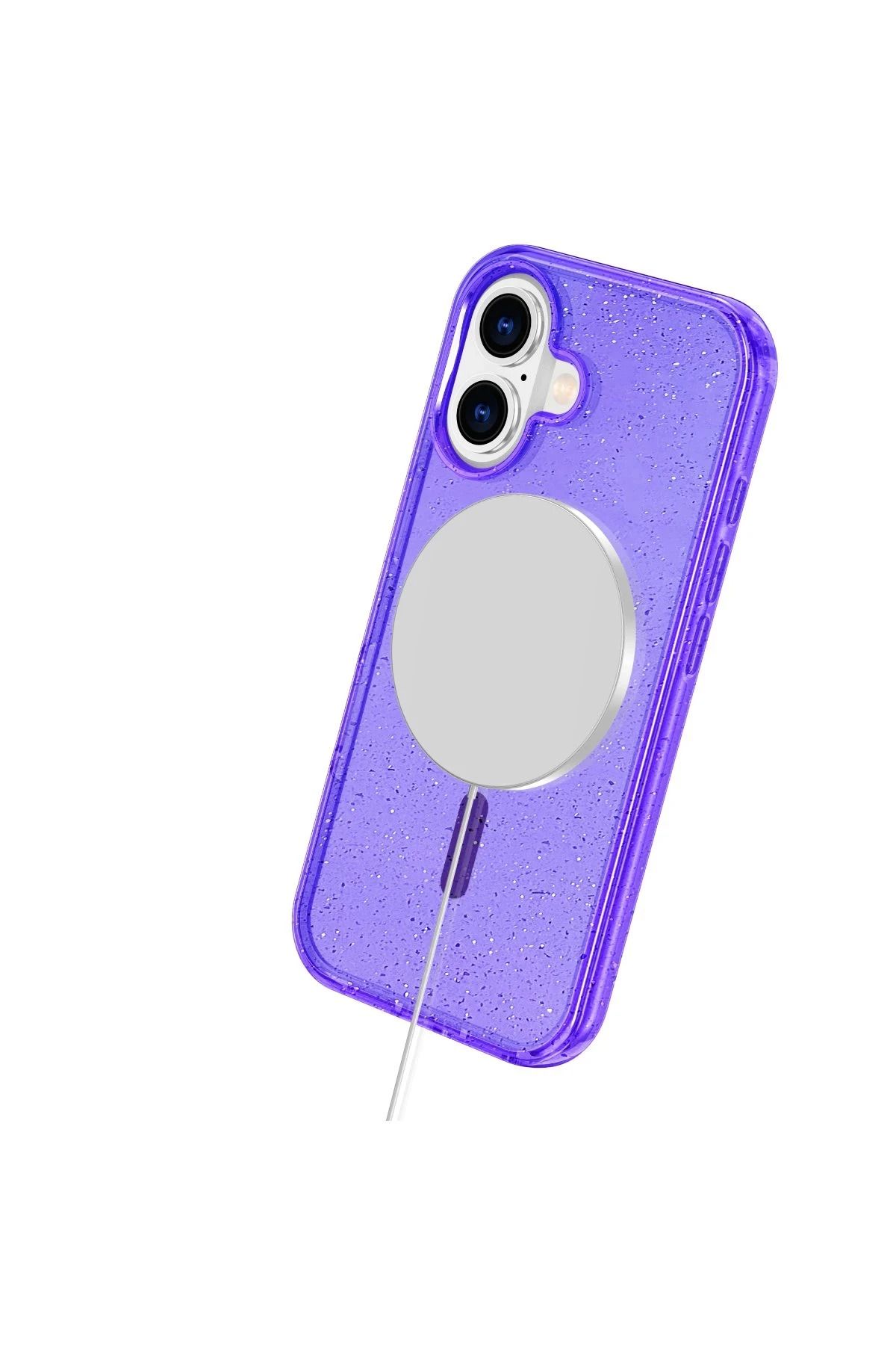 NewFace iPhone 16 Plus Kılıf Glow Magsafe Kapak - Mor BSTMY