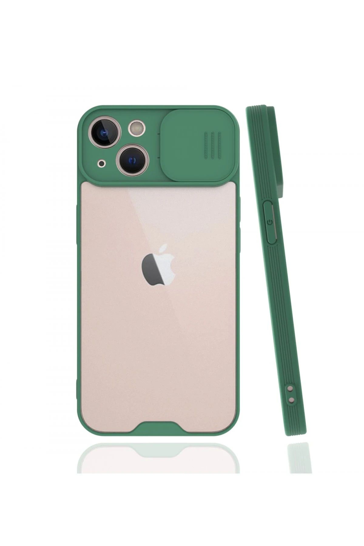 NewFace iPhone 13 Kılıf Platin Kamera Koruma Silikon - Yeşil BSTMY