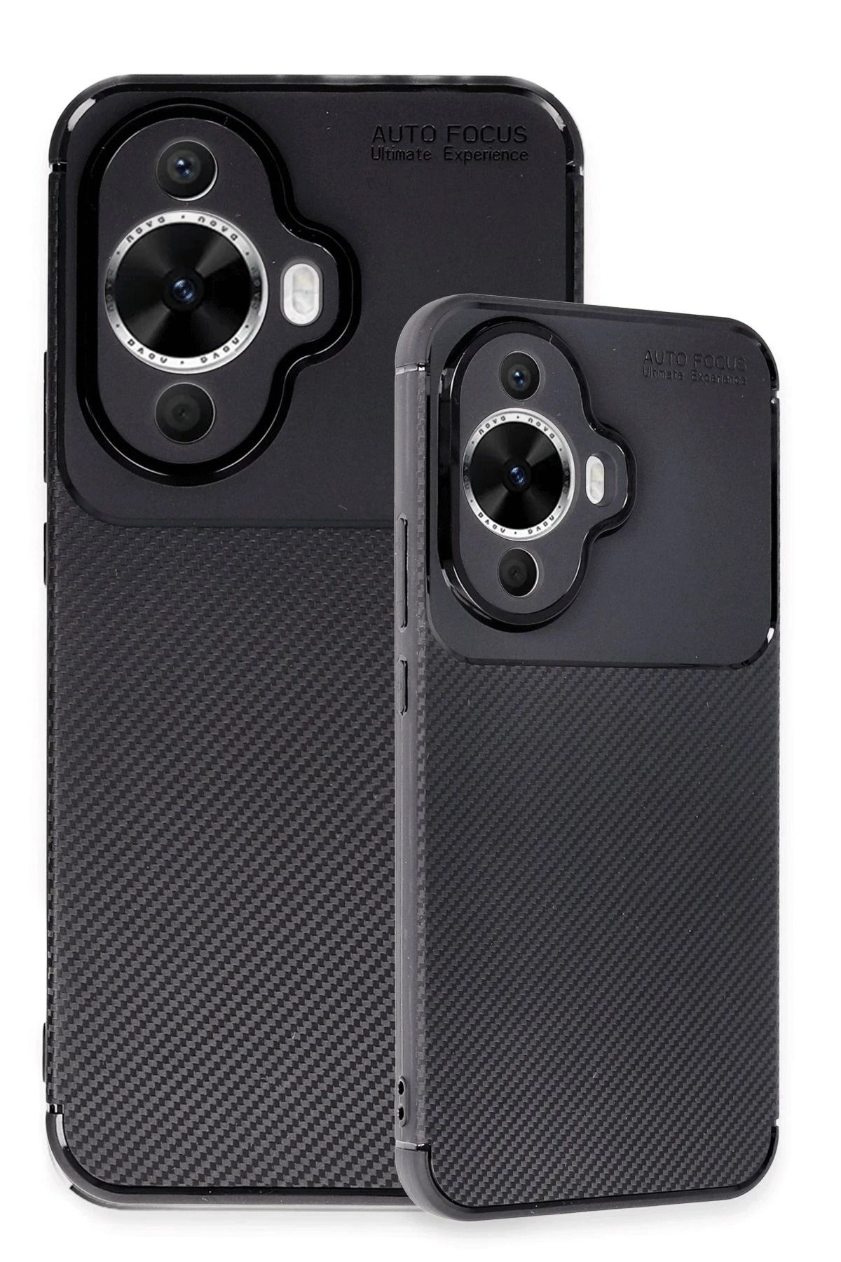 NewFace Huawei Nova 12S Kılıf Auto Focus Karbon Kapak - Siyah SVLRS