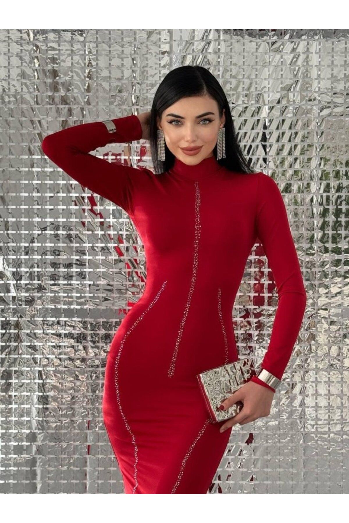 ARUZ MODA Ivo Taşlı Elbise