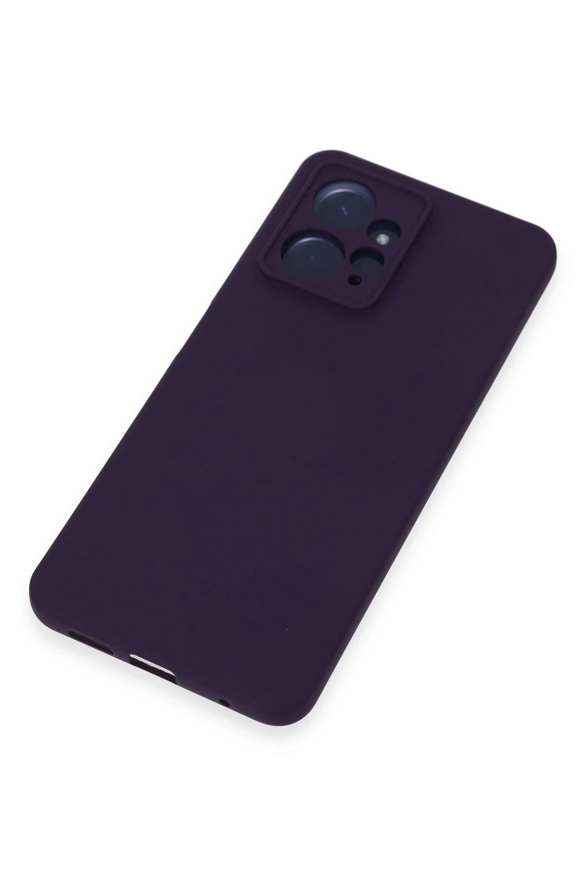 NewFace Xiaomi Redmi Note 12 4G uyumlu Kılıf Nano içi Kadife Silikon - Mor NRMSA