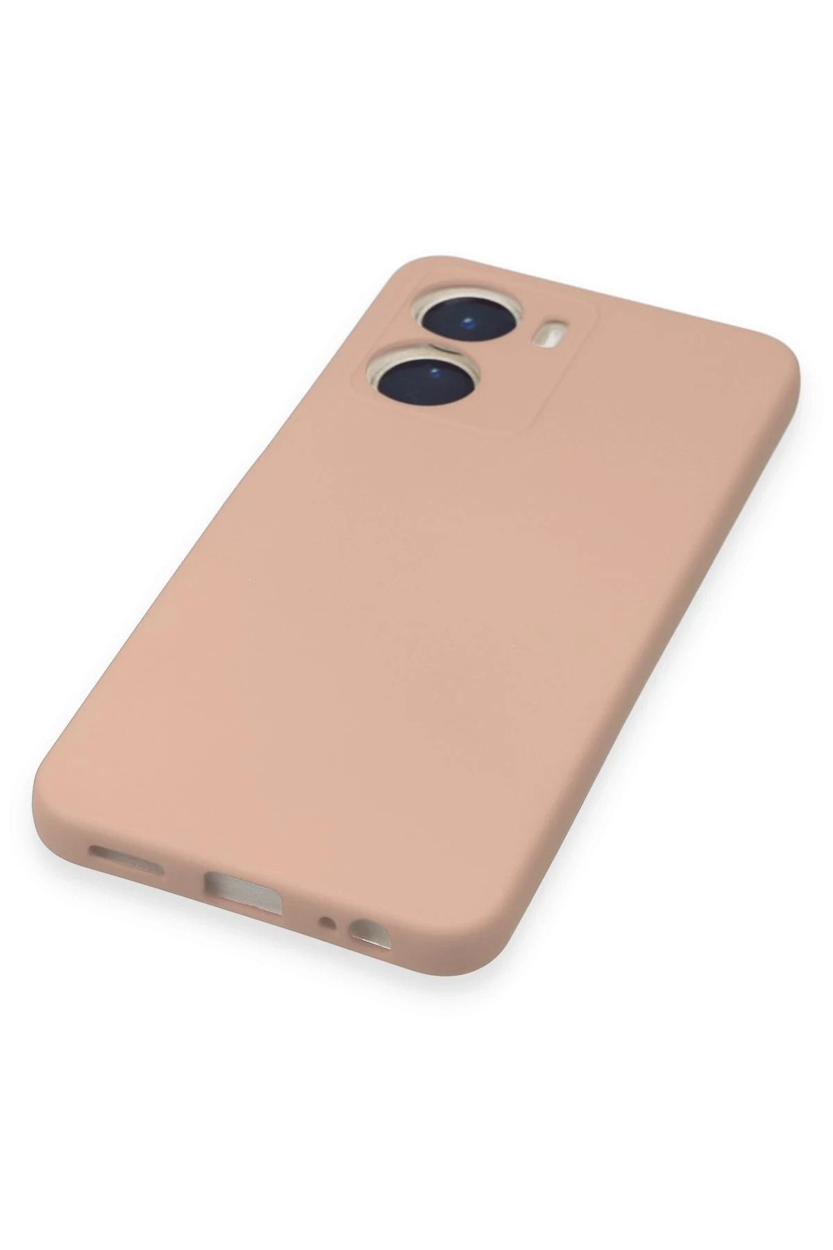 NewFace Vivo Y16 Uyumlu Kılıf Nano içi Kadife Silikon - Pudra BSTMY