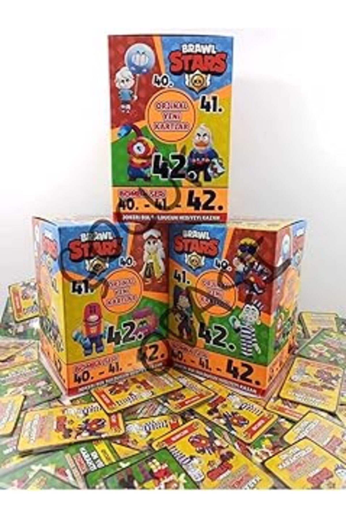 NETWORK ART Tinky Winky Brawl Star Bomba Seri Oyun Kartı 25 Paket 50 Kart 40-41-42. Seri