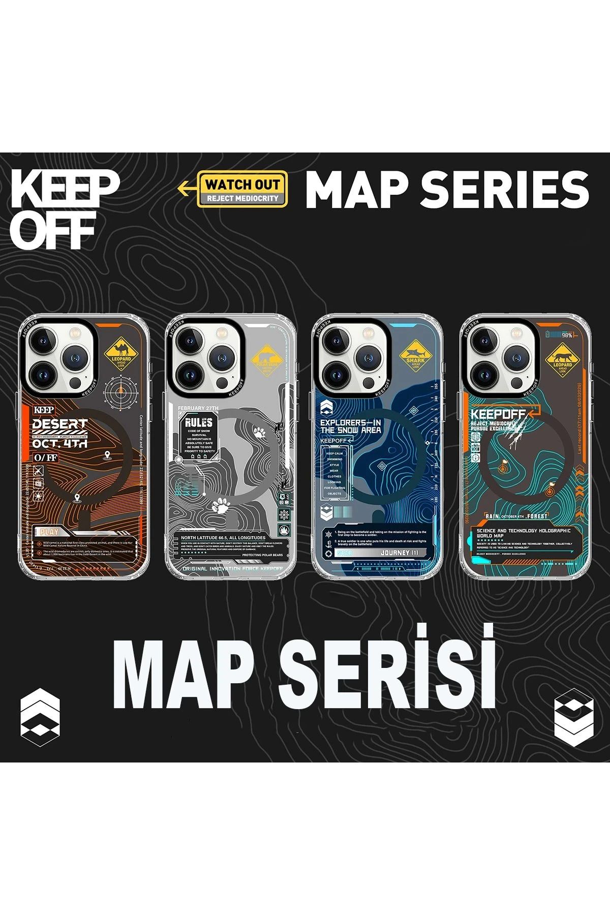 Keep Off iPhone 15 Pro Max Map Magsafe Kapak - Island BSTMY