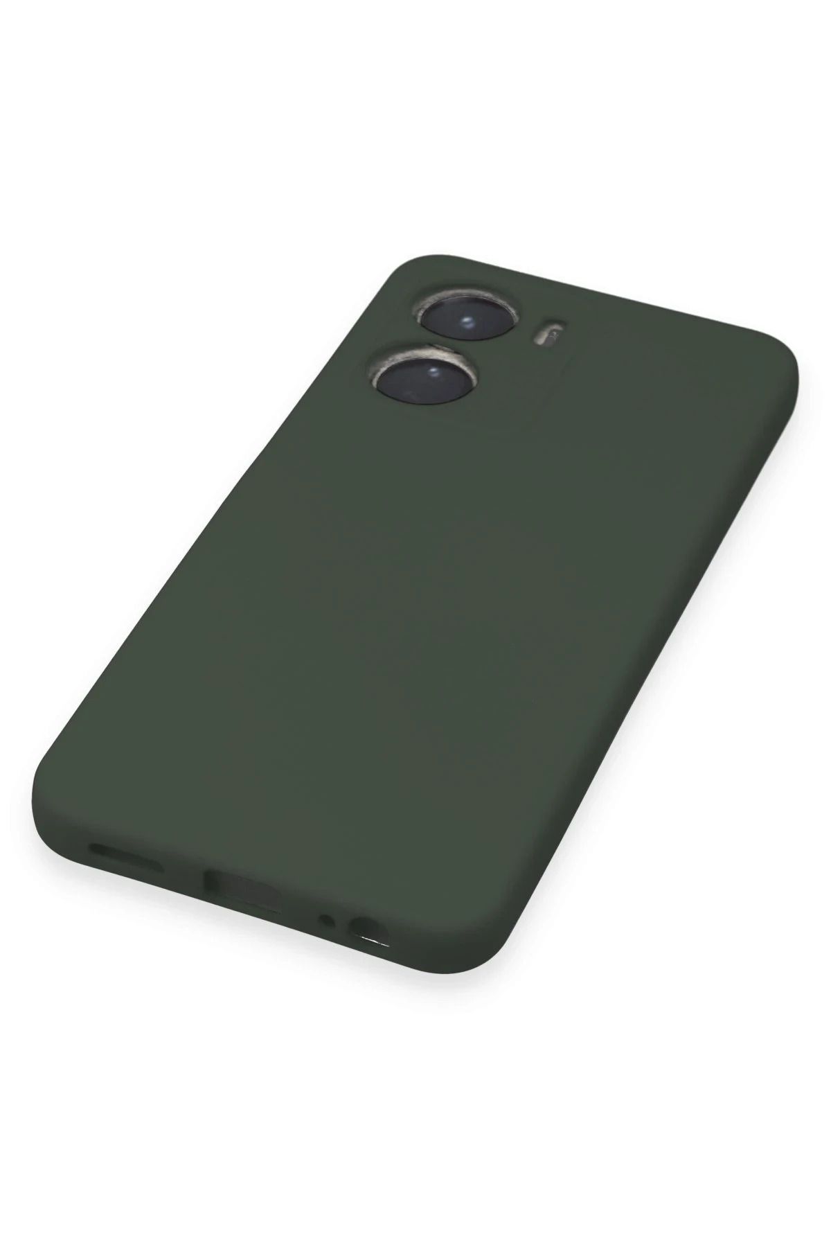 NewFace Vivo Y16 Uyumlu Kılıf Nano içi Kadife Silikon - Koyu Yeşil BSTMY