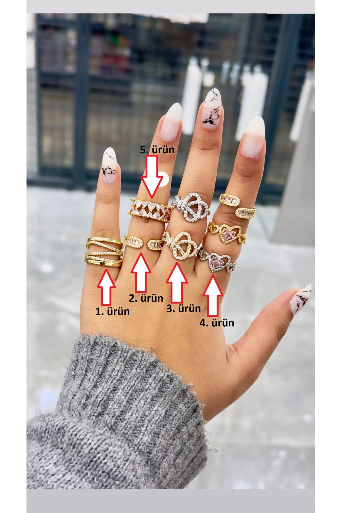THULIA TAŞLI DÜĞÜM YÜZÜK 3. ÜRÜN