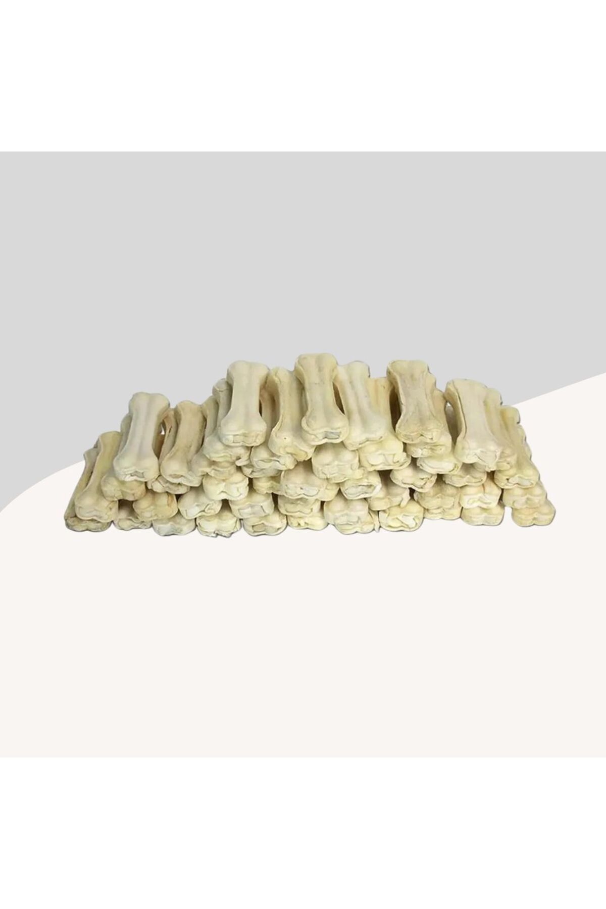 Miçikopet Beyaz Press Diş Kaşıyıcı Köpek Çiğneme Kemiği 8cm 50Li Paket
