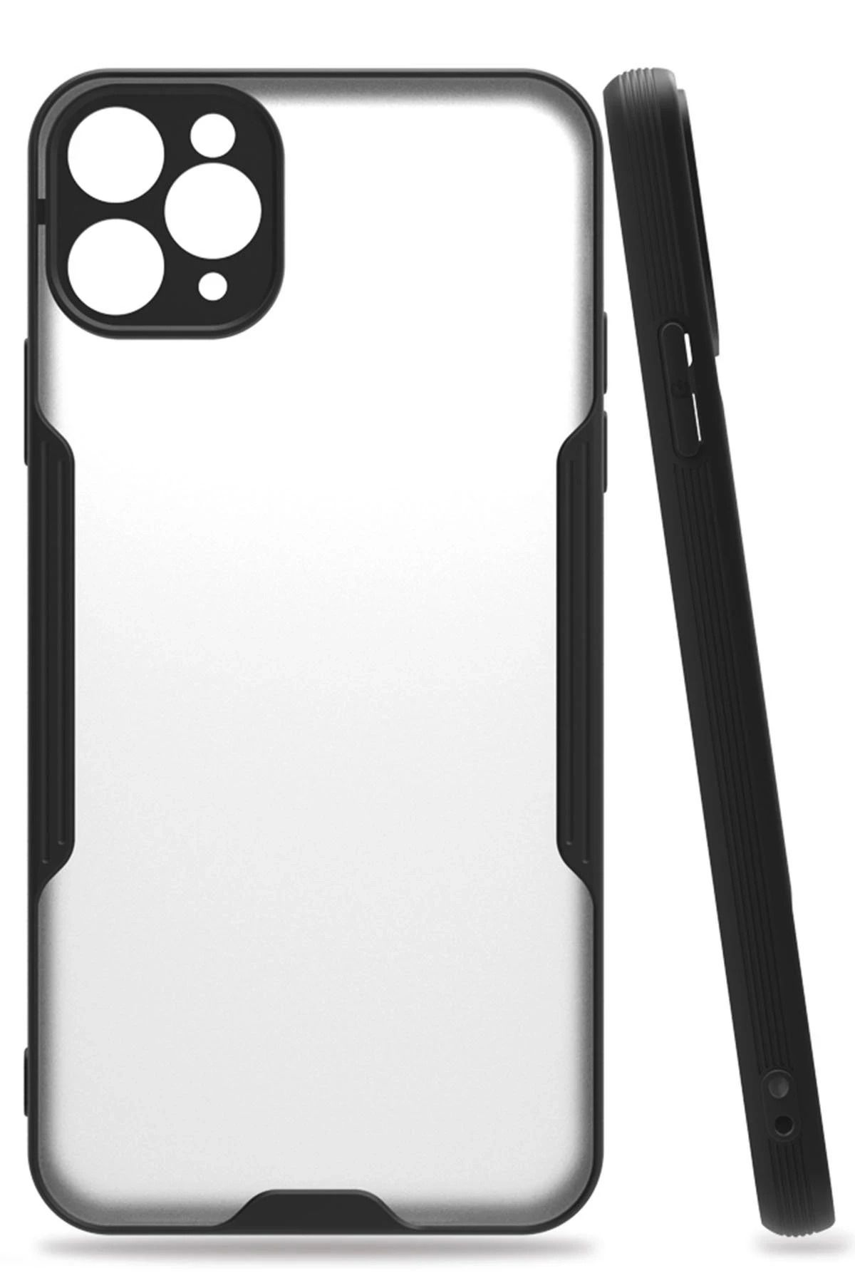 NewFace iPhone 11 Pro Kılıf Platin Silikon - Siyah BSTMY