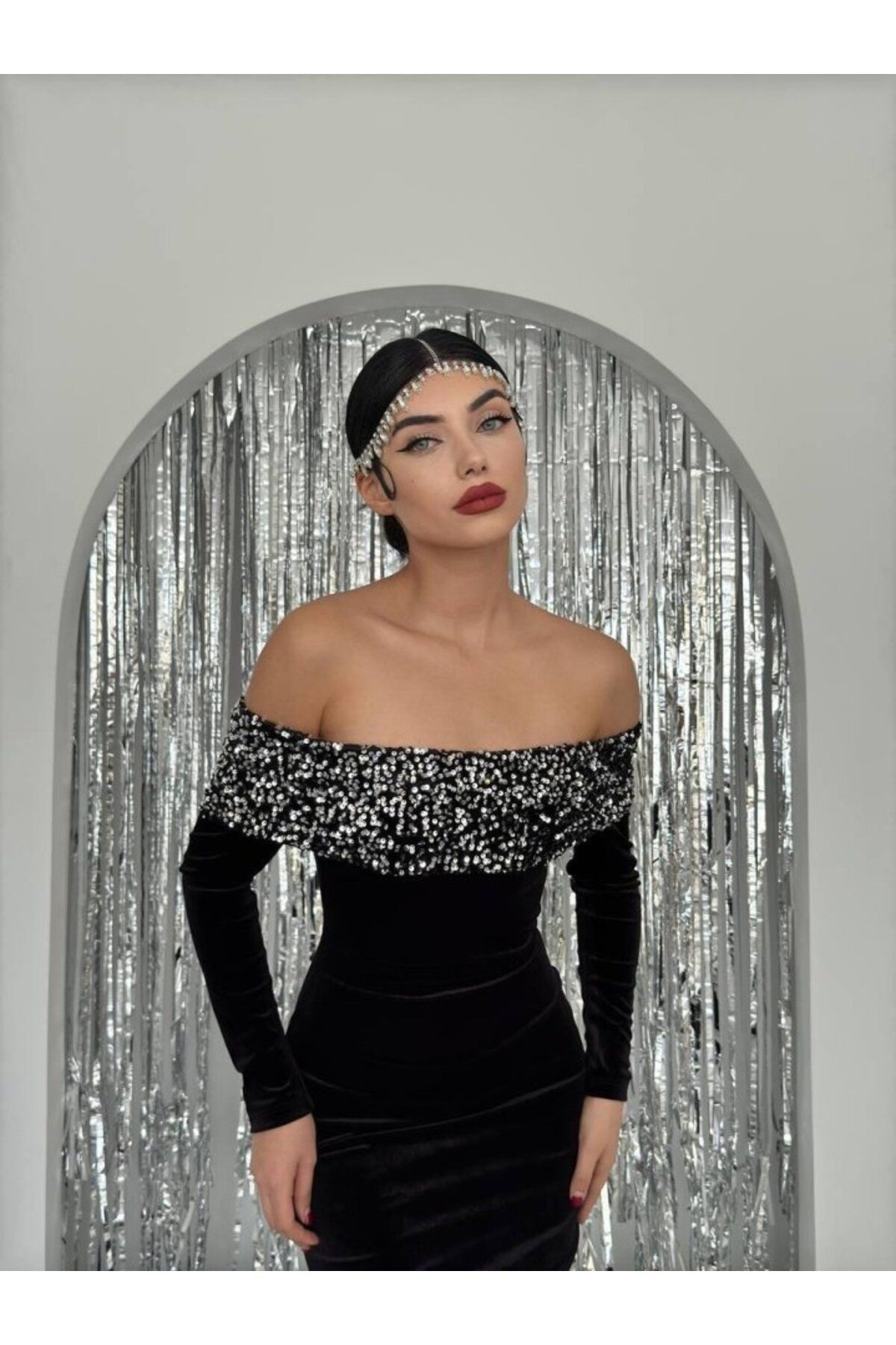 ARUZ MODA Fira Straplez Elbise
