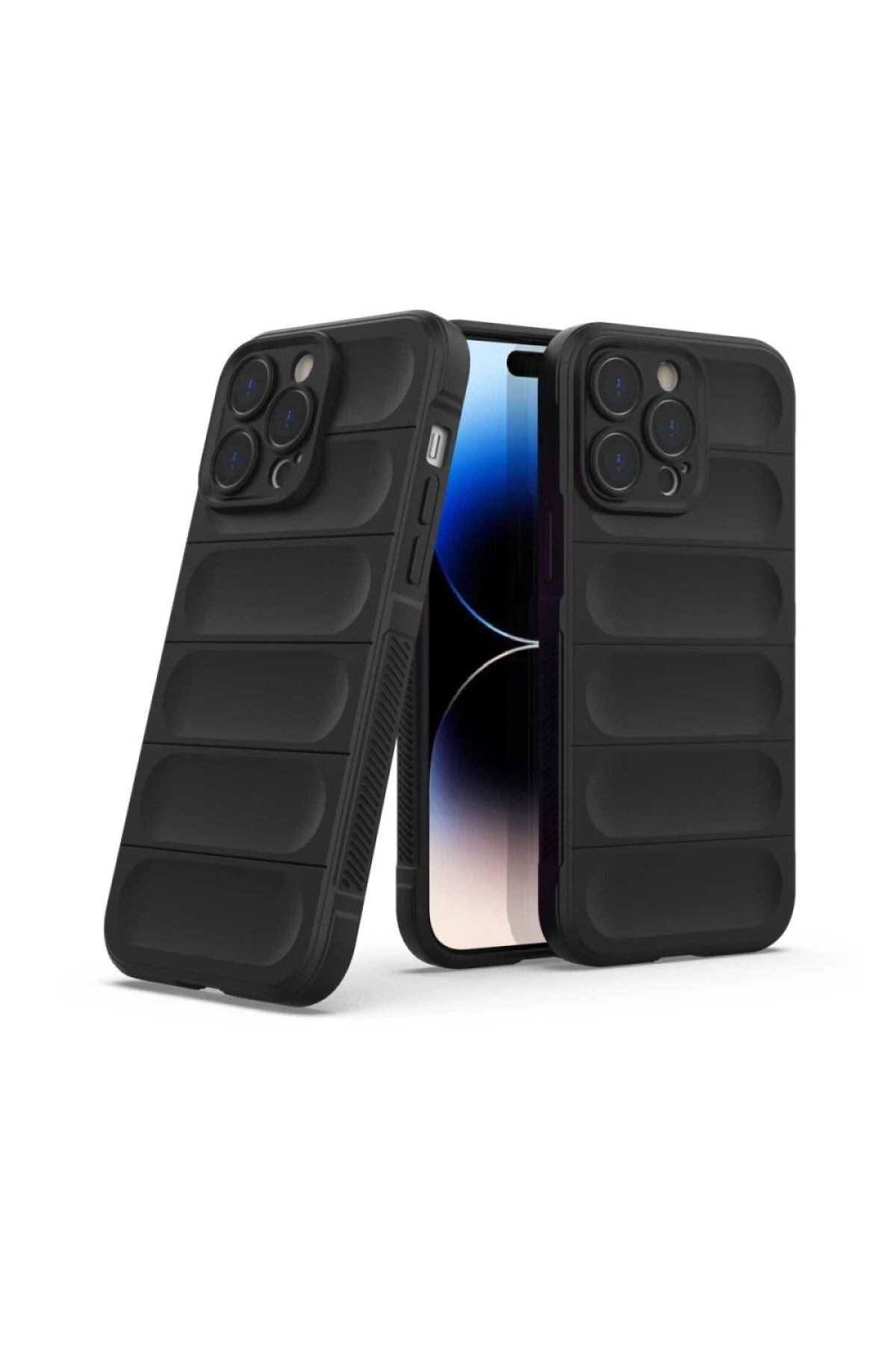 NewFace 16 Pro Max Uyumlu  Kılıf Optimum Silikon - Siyah