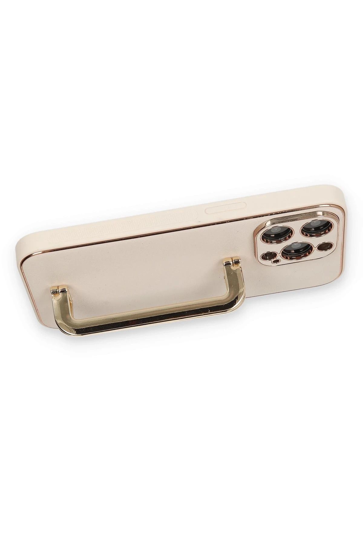 NewFace iPhone 14 Pro Max Kılıf Coco Elit Kapak - Gold GLSTD