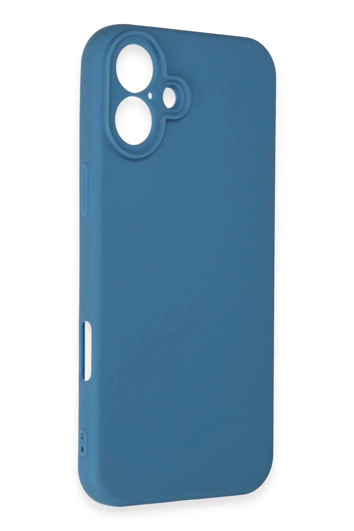 NewFace iPhone 16 Plus Kılıf First Silikon - Mavi BSTMY
