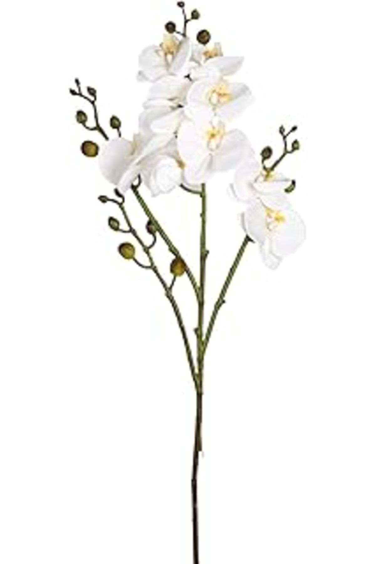 Mu Art Ahşap Yapay Orkide Gerçek Dokulu Beyaz 80 Cm.