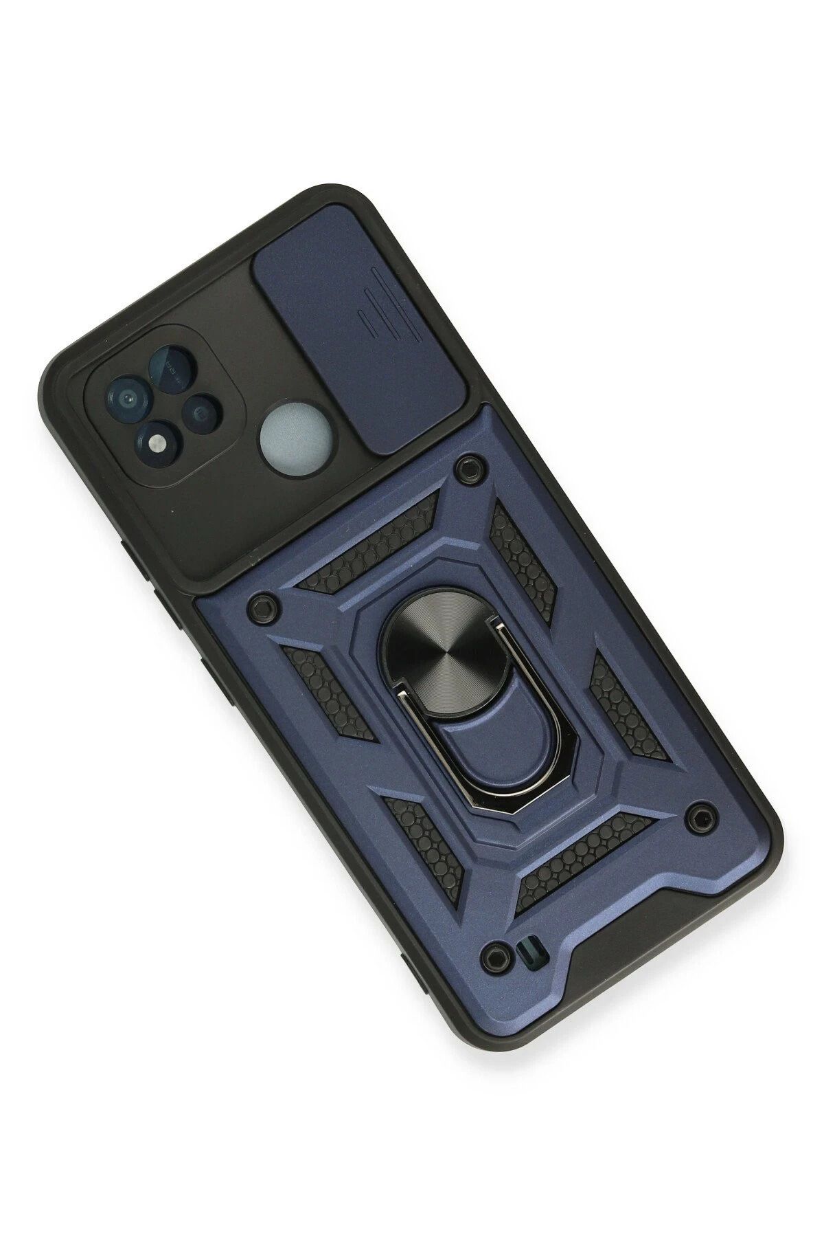 NewFace Realme C11 2021 Kılıf Pars Lens Yüzüklü Silikon - Lacivert DPMAH