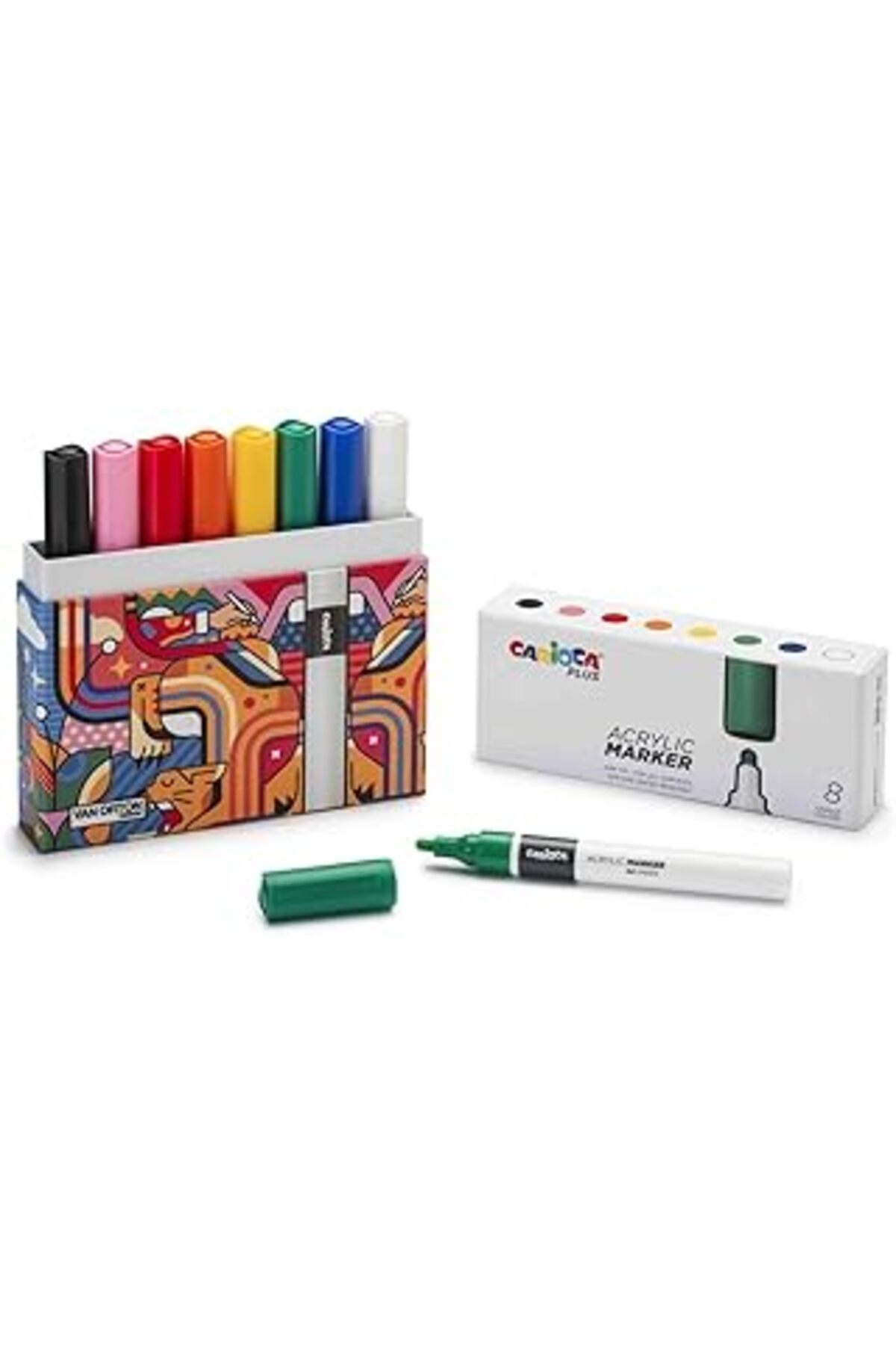 Pazarcan Carioca Plus Akrilik Marker 8'Li (Sert Kutu)