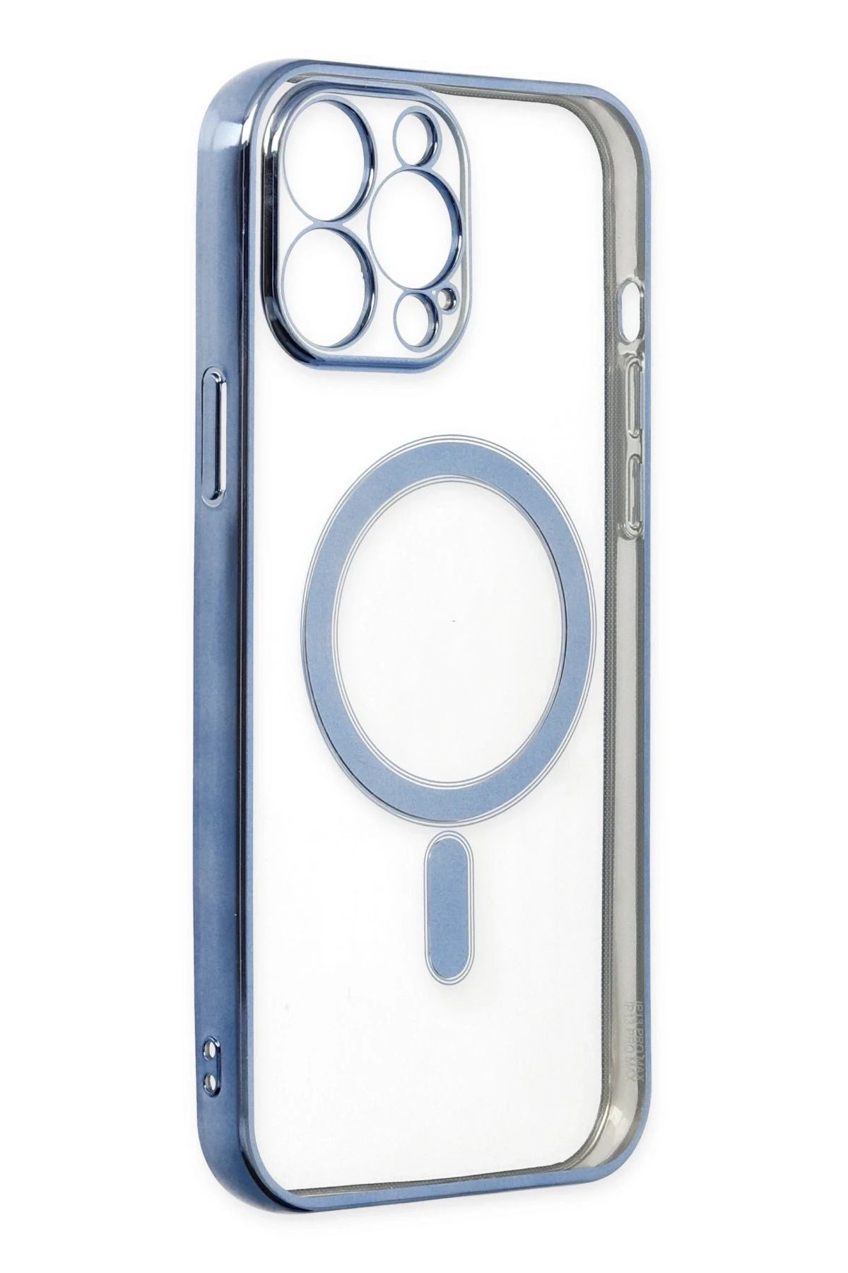 NewFace iPhone 14 Pro Kılıf Magneticsafe Lazer Silikon - Sierra Blue BSTMY