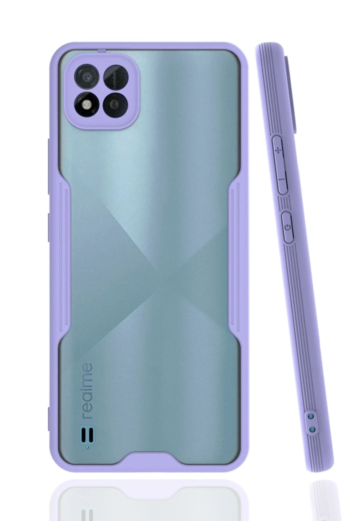 NewFace Realme C11 2021 Kılıf Platin Silikon - Lila SVLRS