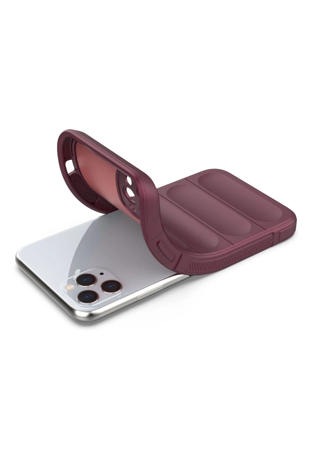 NewFace iPhone 11 Pro Max Kılıf  Uyumlu Optimum Silikon - Bordo BSTMY