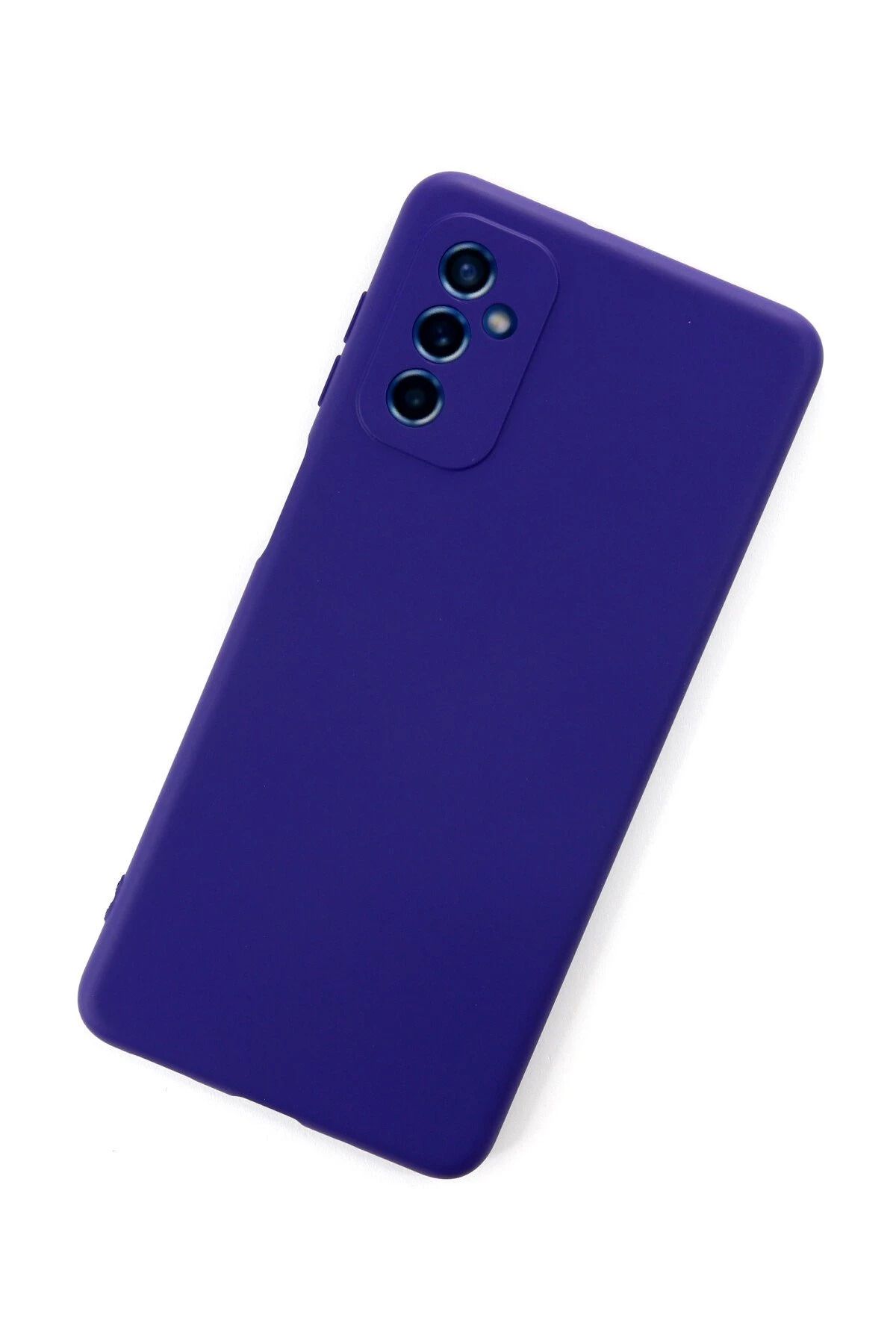 NewFace Galaxy M52 uyumlu  5G Kılıf Nano içi Kadife Silikon - Mor BSTMY