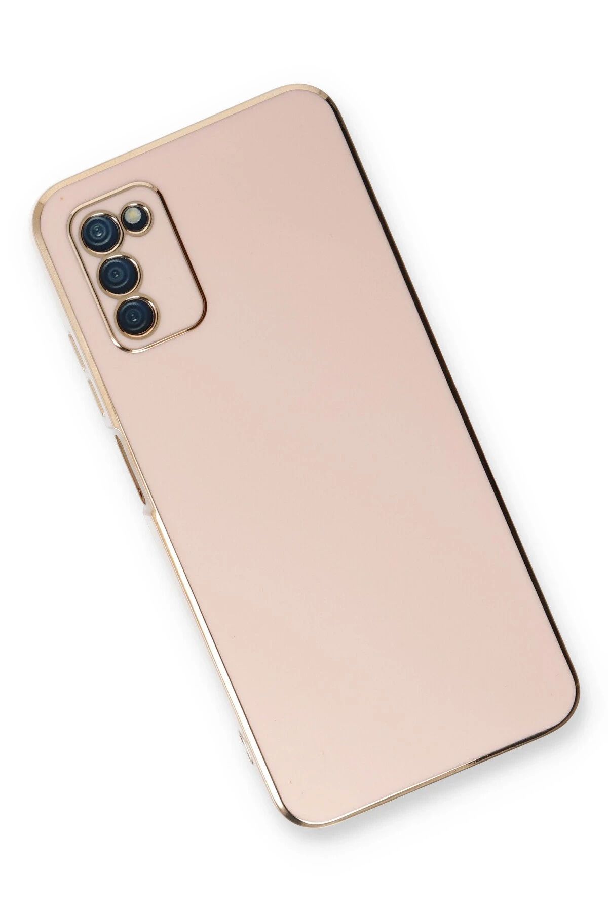 NewFace Samsung Galaxy A03S Kılıf Volet Silikon - Pembe SVLRS
