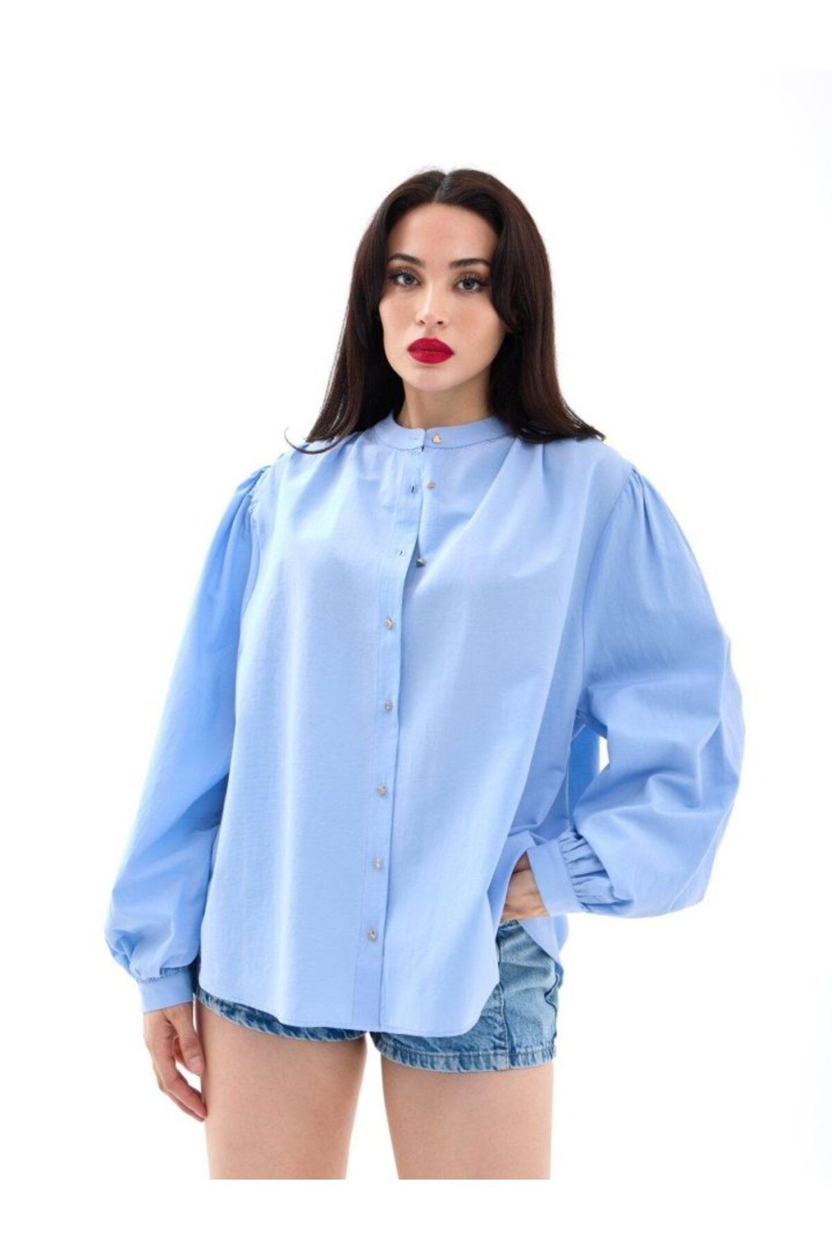 ARUZ MODA 7052 GÖMLEK-MAVİ