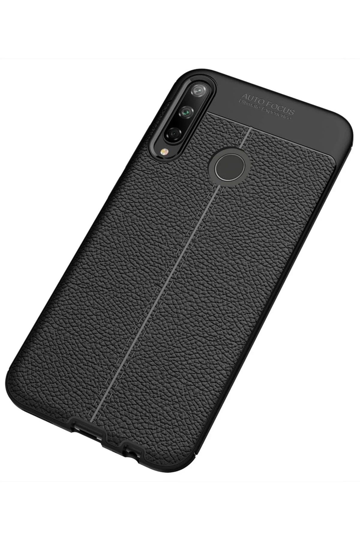 NewFace Huawei P40 Lite E Kılıf Auto Focus Kapak - Siyah GLSTD