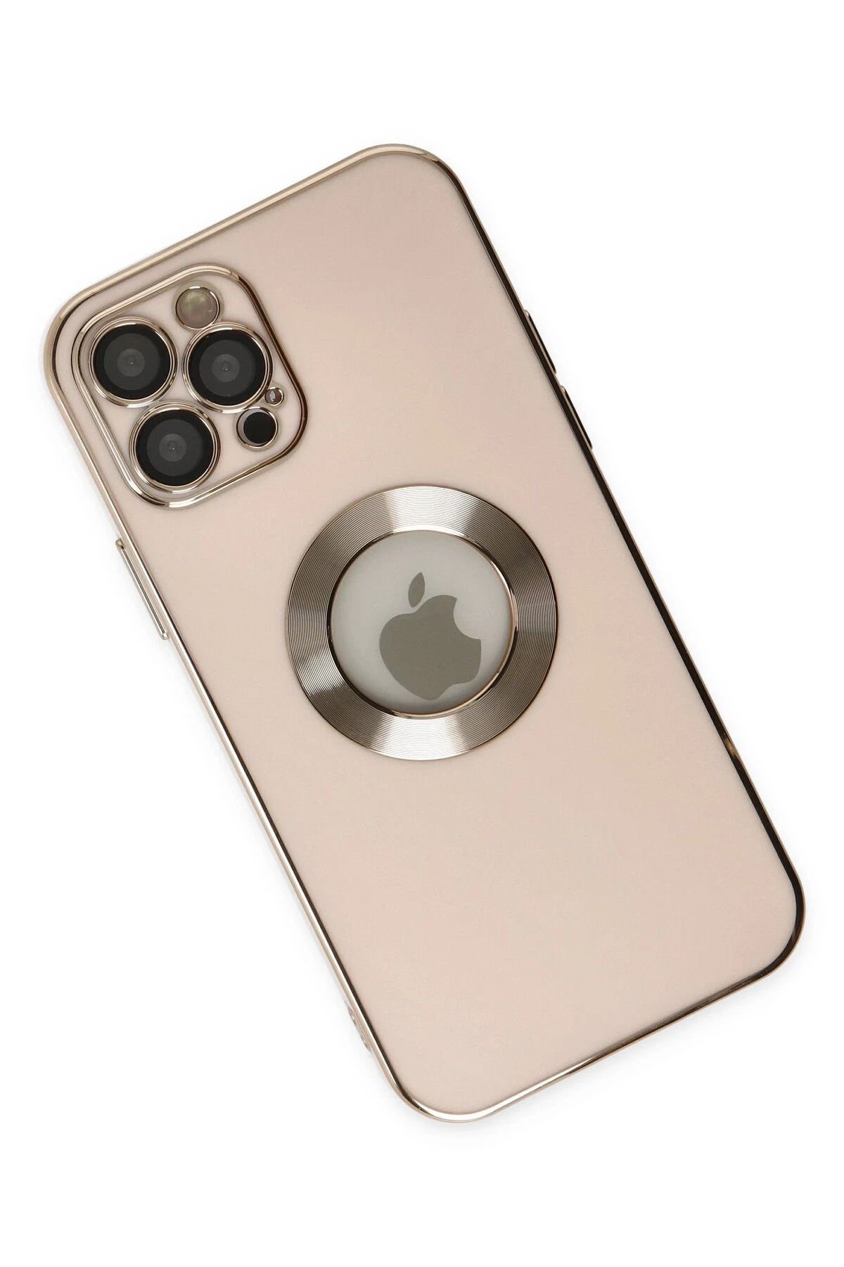 NewFace iPhone 12 Pro Max Kılıf Store Silikon - Pembe DPMAH