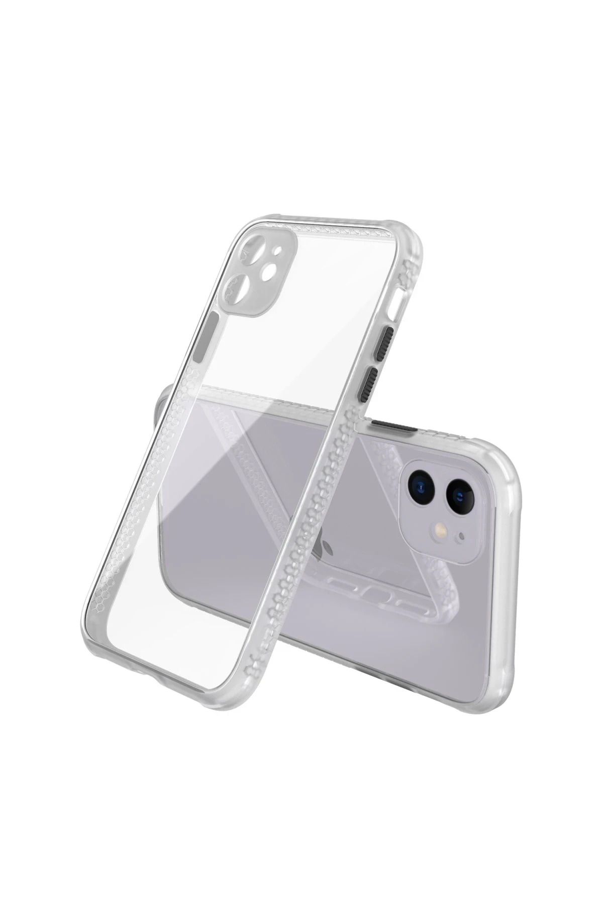 NewFace iPhone 12 Kılıf Miami Şeffaf Silikon - Şeffaf BSTMY
