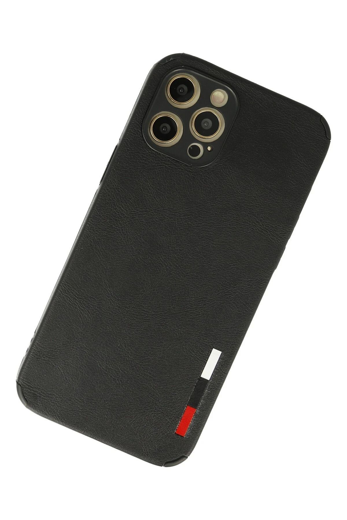 NewFace iPhone 12 Pro Max Kılıf Loop Deri Silikon - Siyah FLKRY