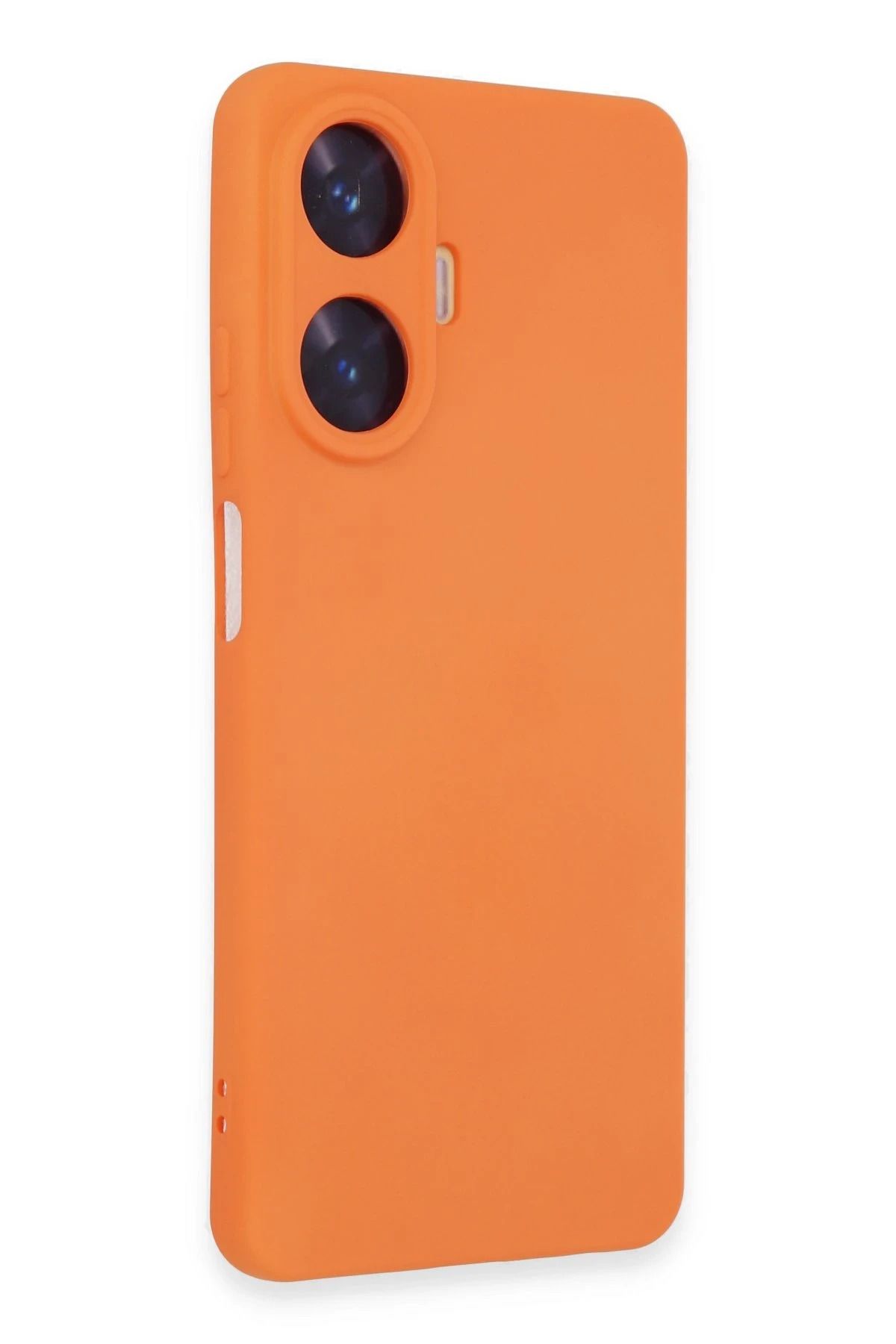 NewFace Realme C55 Kılıf Nano içi Kadife Silikon - Turuncu uyumlu