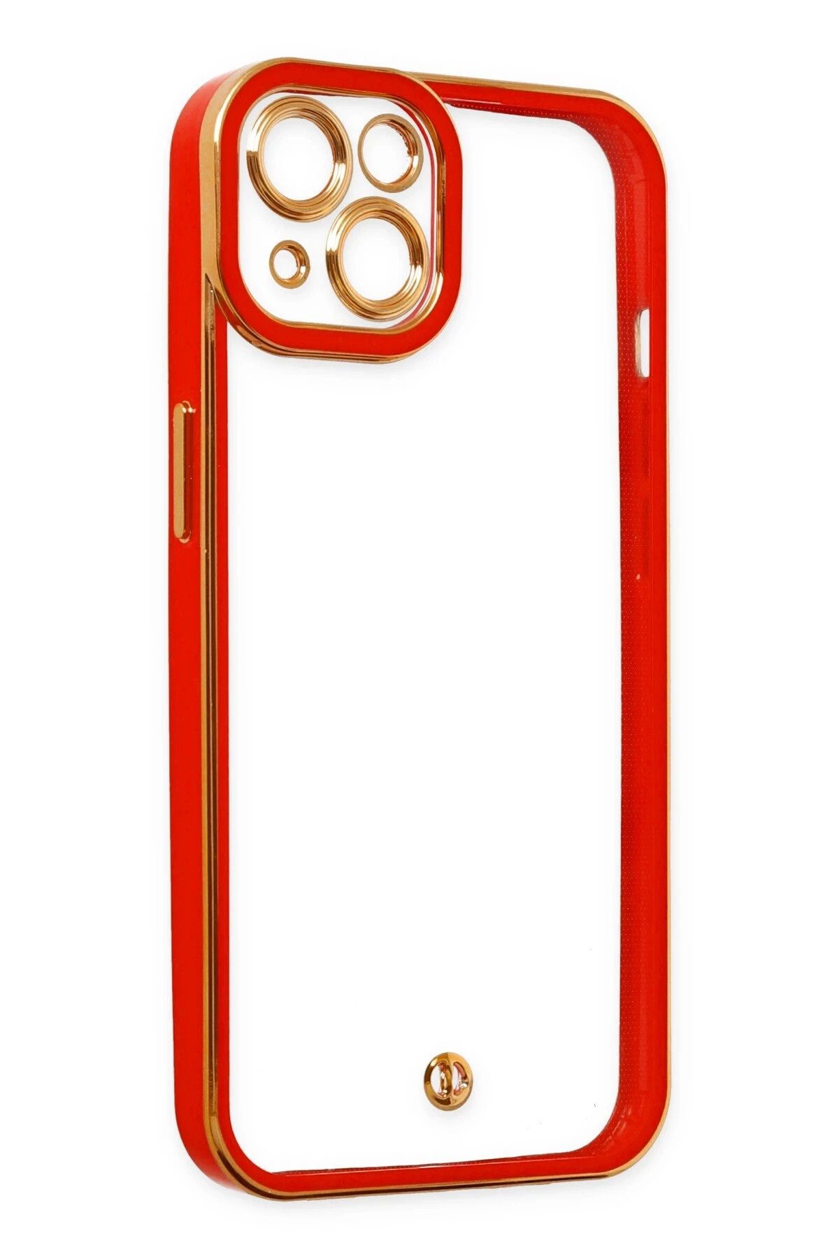 NewFace iPhone 13 Kılıf Liva Lens Silikon - Kırmızı GLSTD