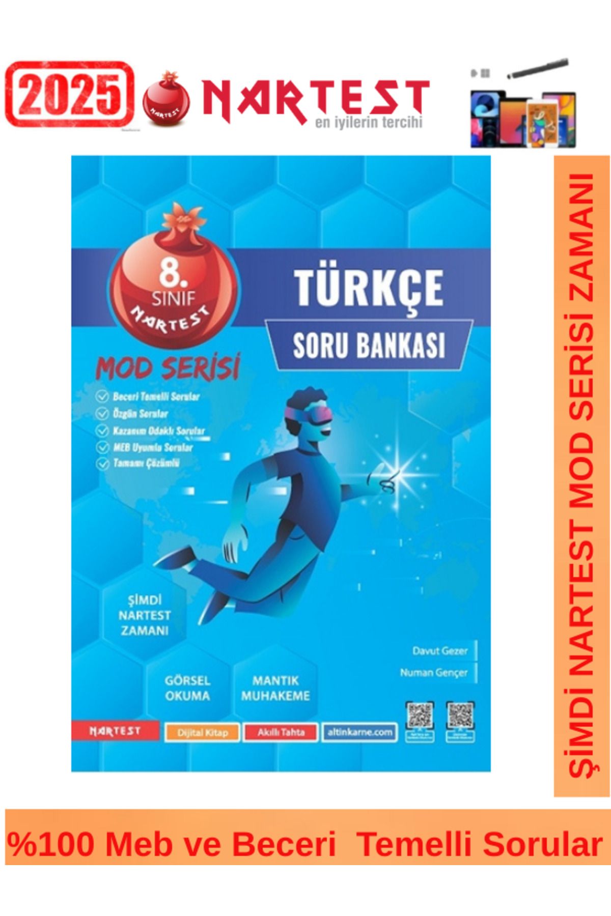 Fenomen Yayıncılık Nartest 2025 8.Sınıf Mod Serisi Türkçe Video Çözümlü Soru Bankası+Android Kalem