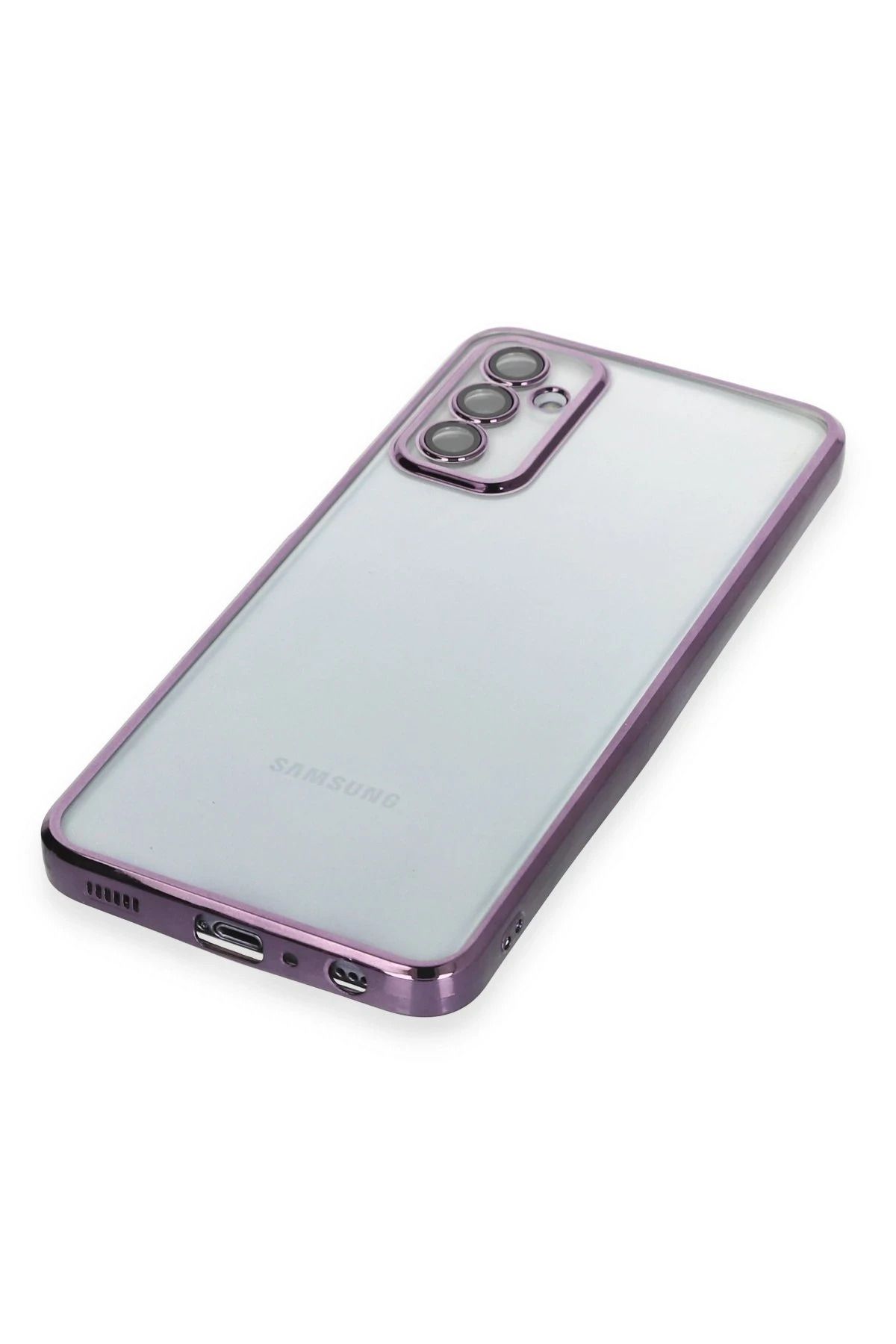 NewFace Samsung Galaxy M23 Kılıf Lensli Silikon - Mor DPMAH