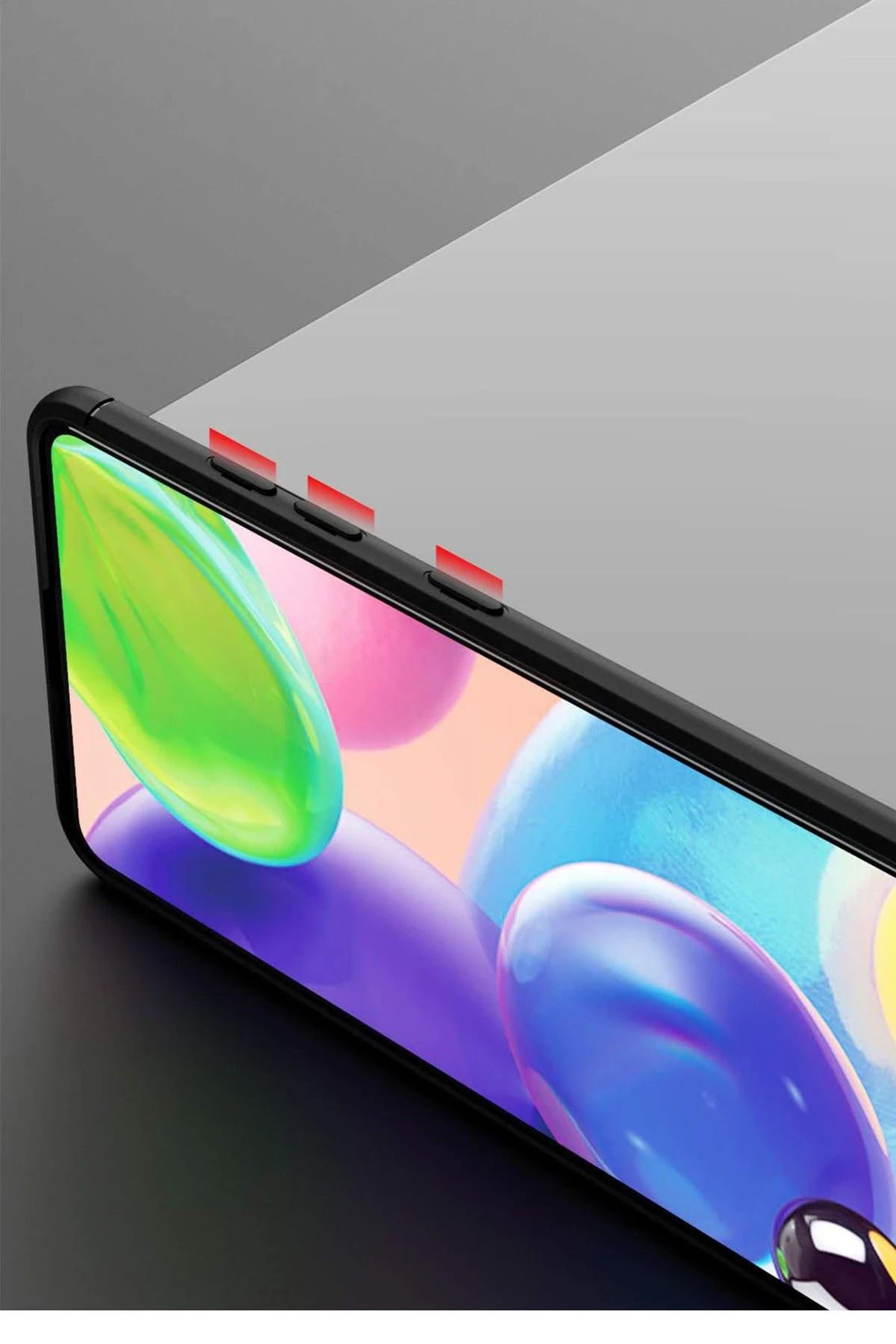 NewFace Samsung Galaxy M31 Kılıf Range Yüzüklü Silikon - Siyah BSTMY
