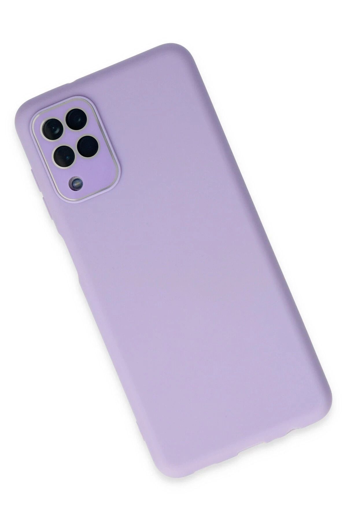 NewFace Samsung Galaxy A22 Kılıf Lansman Glass Kapak - Lila BSTMY